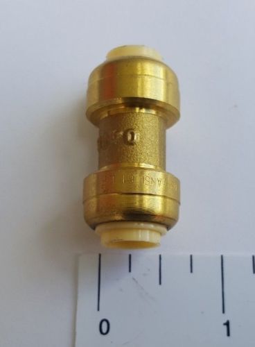10 PIECES 1/4" X 1/4" PUSH FIT COUPLINGS, LEAD FREE BRASS
