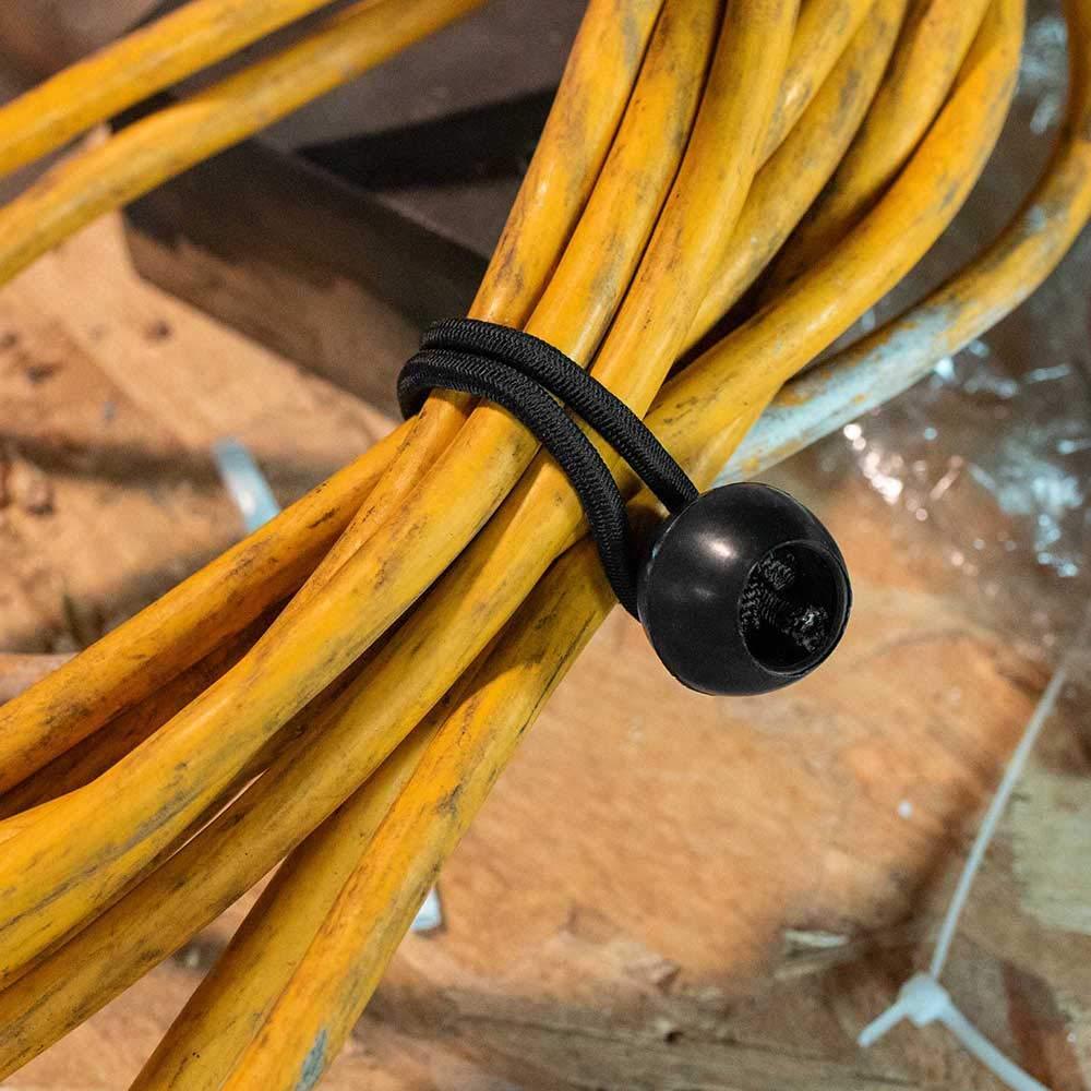 10 Ft 1/8-In Shock Cord with 5 Ball Bungee Cord Tie Down, Canopy Variety Color