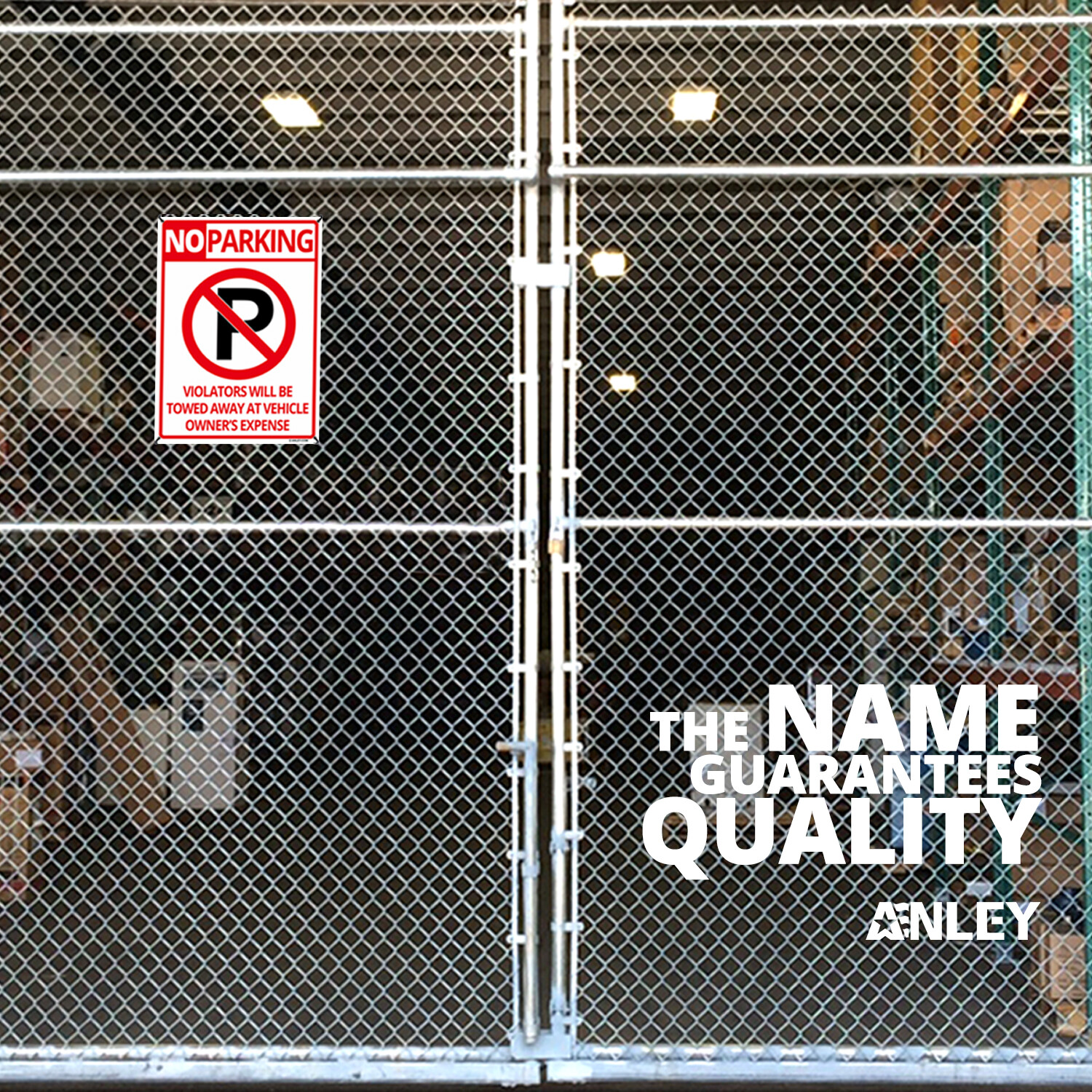 Anley 2 Pack No Parking Sign - Rust-Free Weatherproof Aluminum Warning Signs