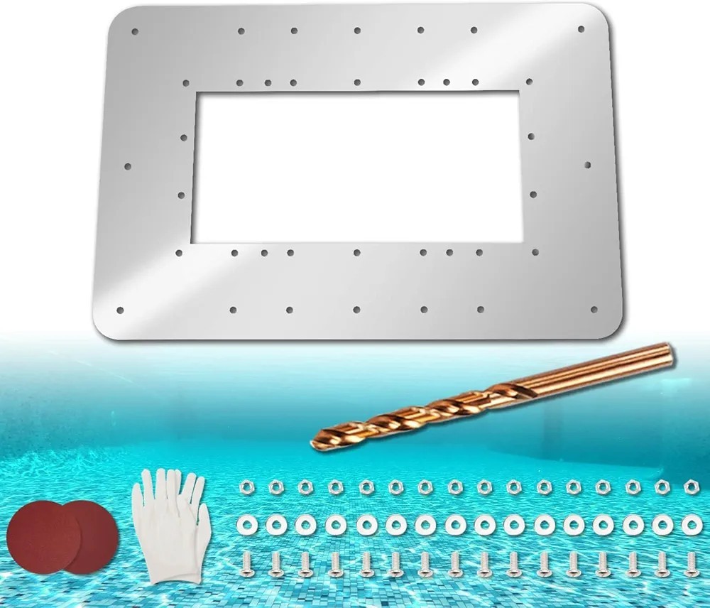 Pool Skimmer Wall Repair Panel Kit - Wide Mouth Above Ground
