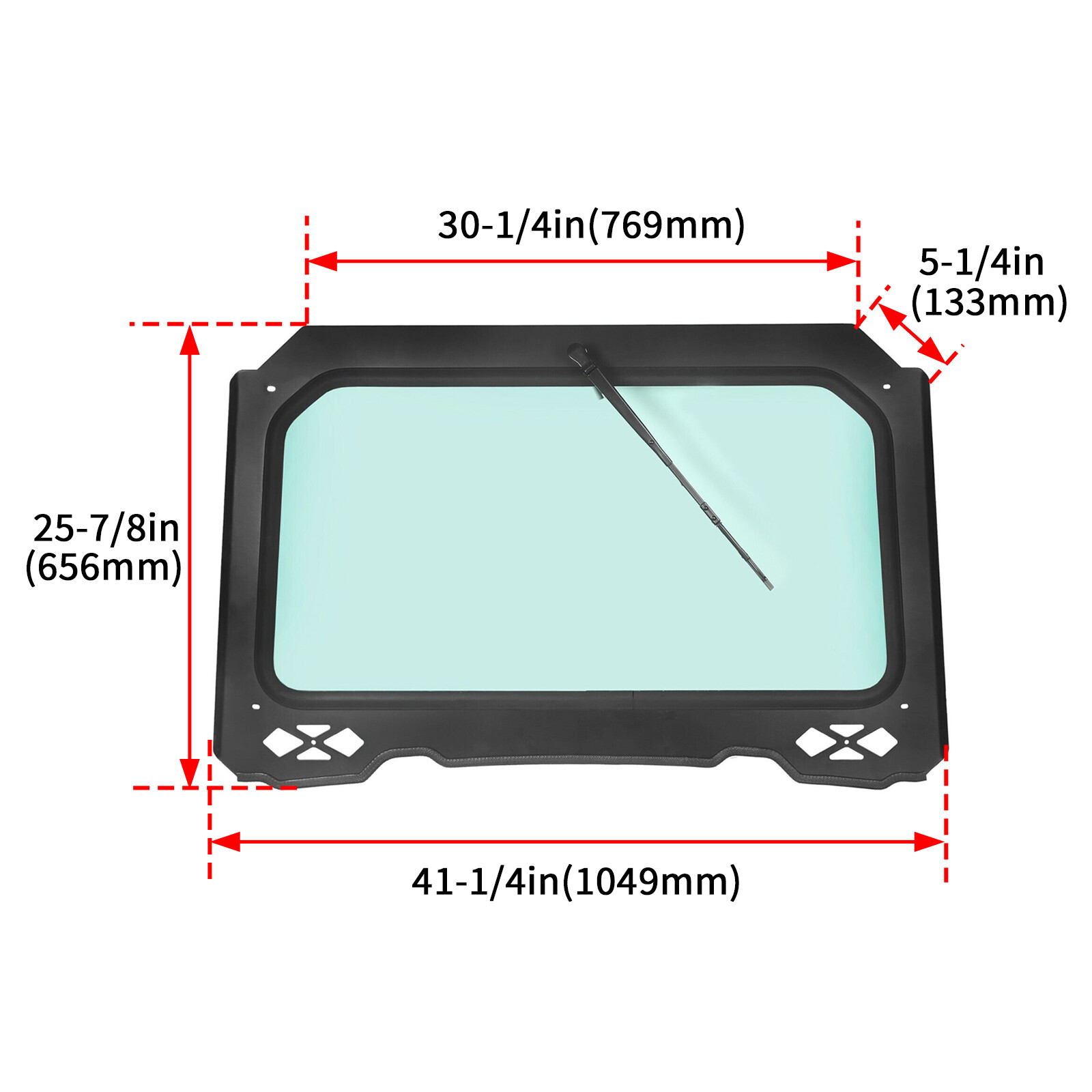 New Front Glass Full Windshield For Polaris RZR 900 / XP 1000/XP Turbo 14-18