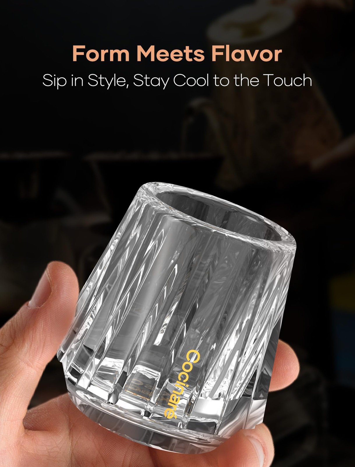 Cocinare Espresso Cups Set of 2, Crystal Clear Espresso Shot Glasses, Ideal S...