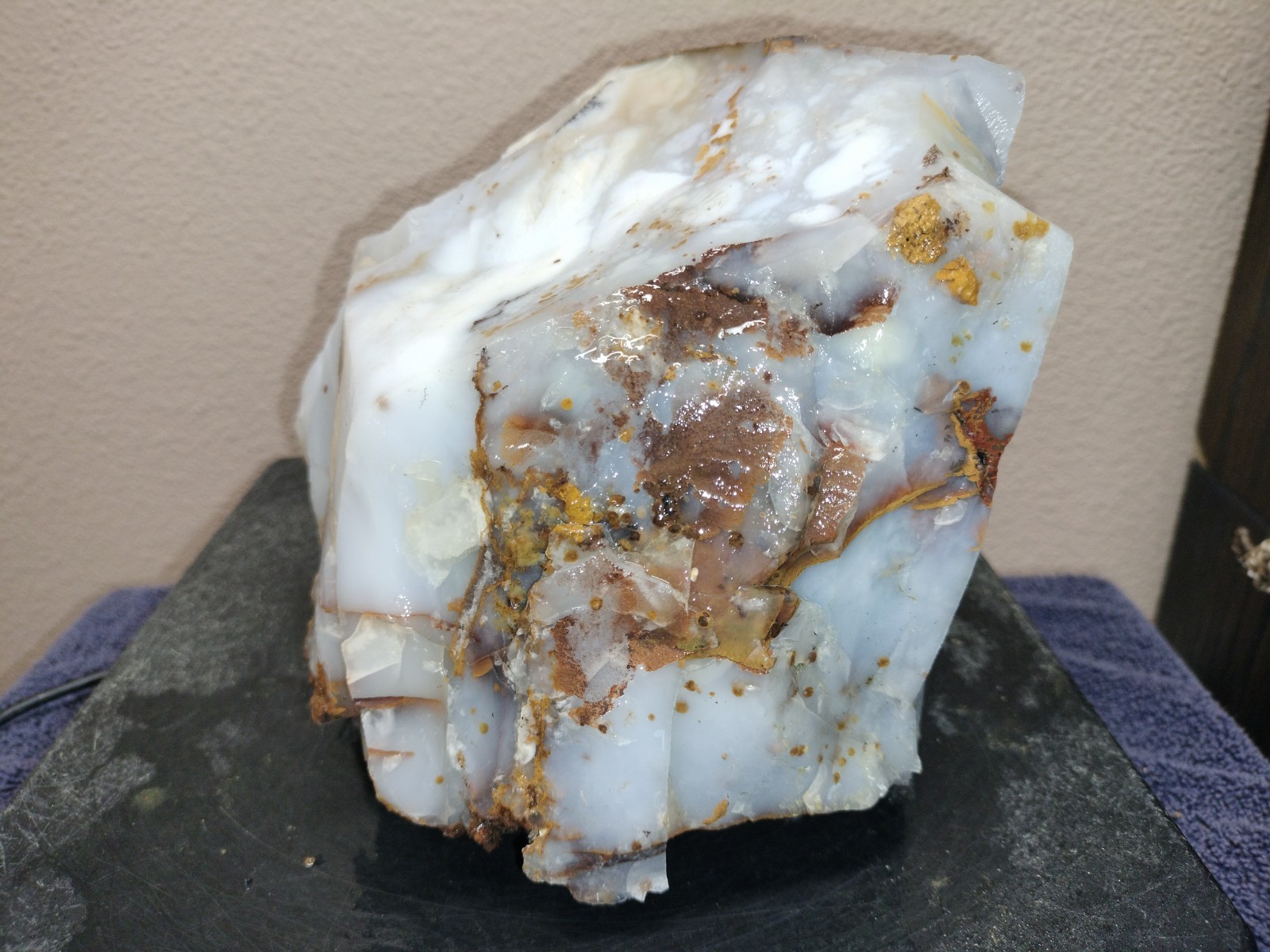 11.7LB UV Polka Dot Agate Rough From Ashwood, OR USA Cabochon/Slab Stock #25