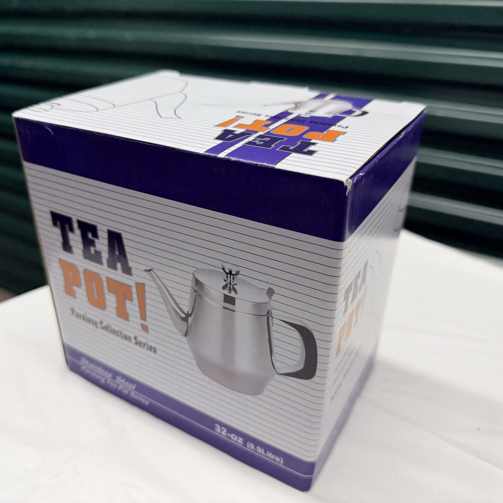 Stainless Steel Tea Pot 3.5" diameter Top for Restaurant / Commercial Use (32oz)