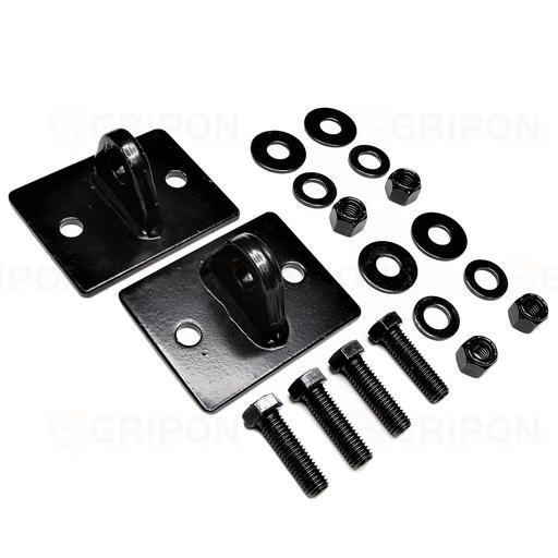 GRIPON (Pack of 2) Bolt On Clevis Mount with Complete Hardware - Black
