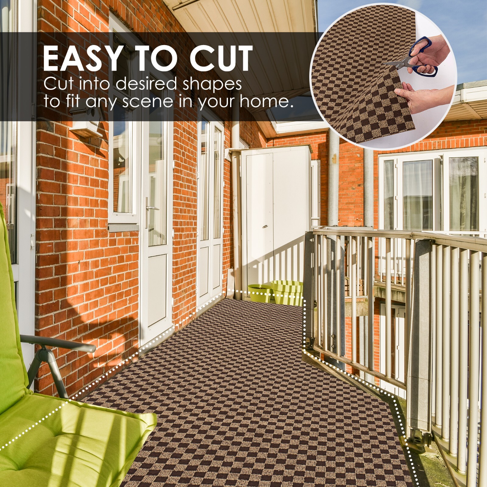 Runner Rug 2 x 6, 3 x 10 ft Hallway Non Slip Rubber Rugs for Kitchen Carpet