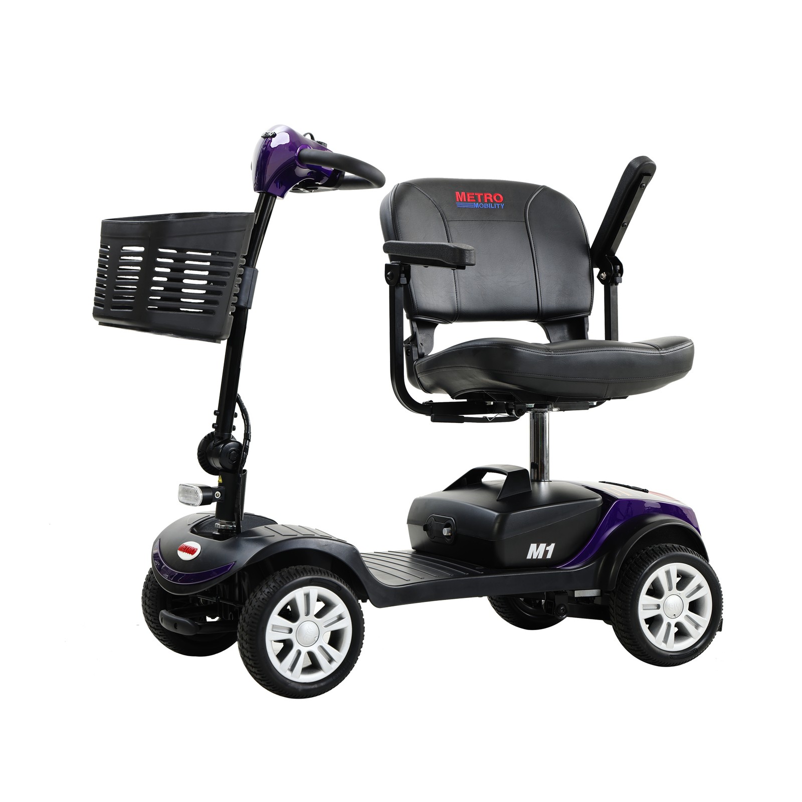 METRO 4 Wheel Travel Mobility Scooter with 300W Motor for Adult-300lbs, Purple