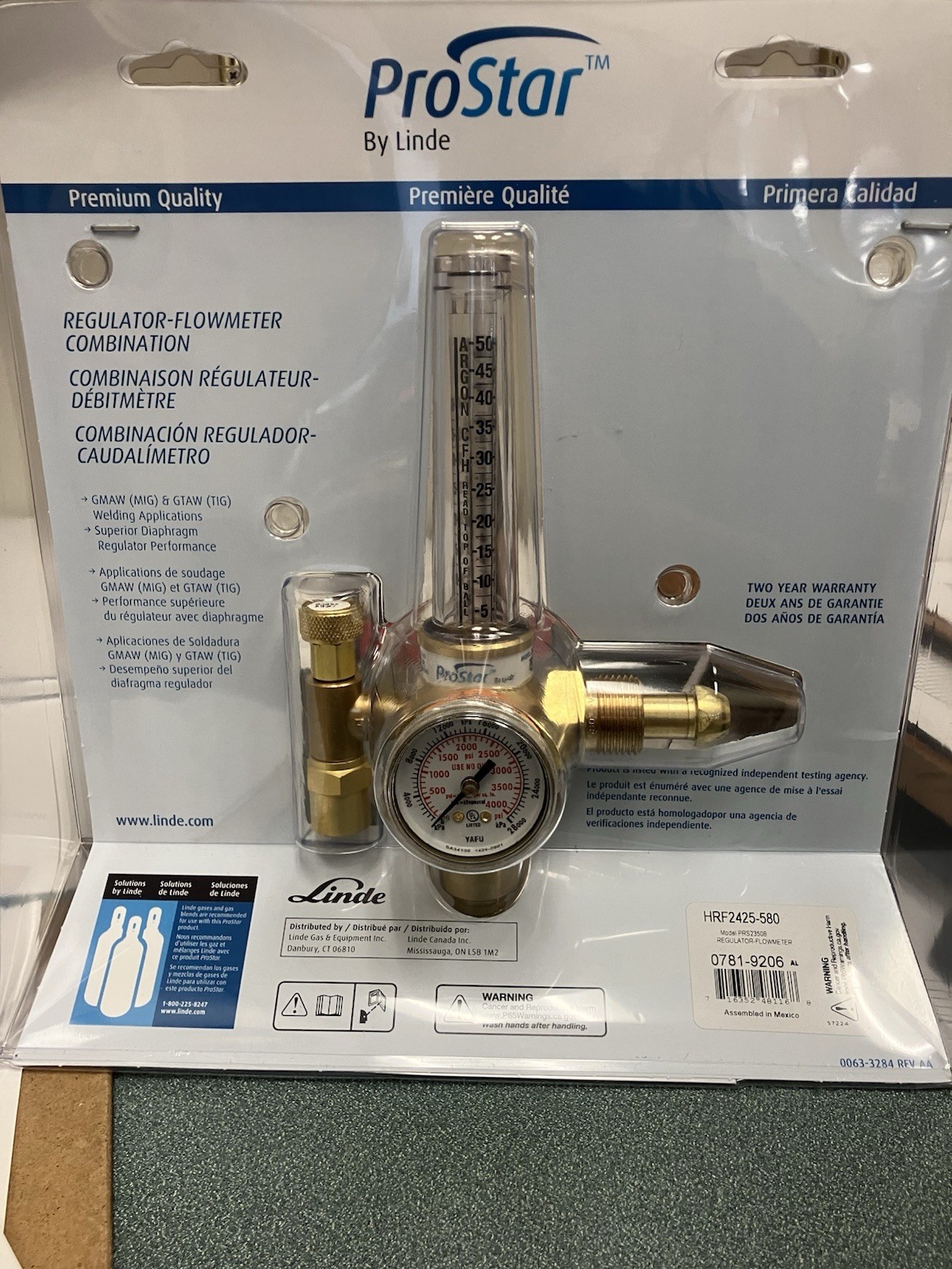 NEW SEALED- Prostar PRS23508 Regulator Gauge Flow Meter TIG/MIG Welding