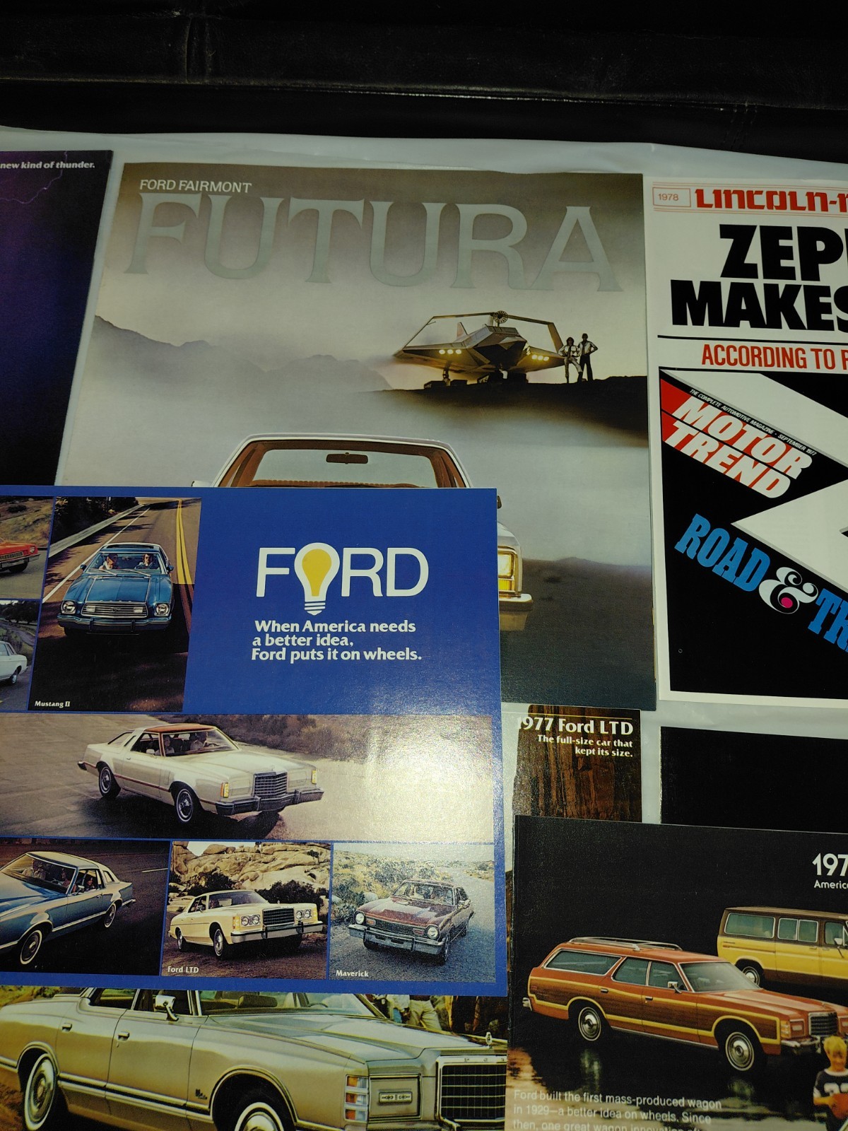 Lot Of 20 Vintage 1970s Ford Cars Brochures & Magazines Etc. New Old Stock