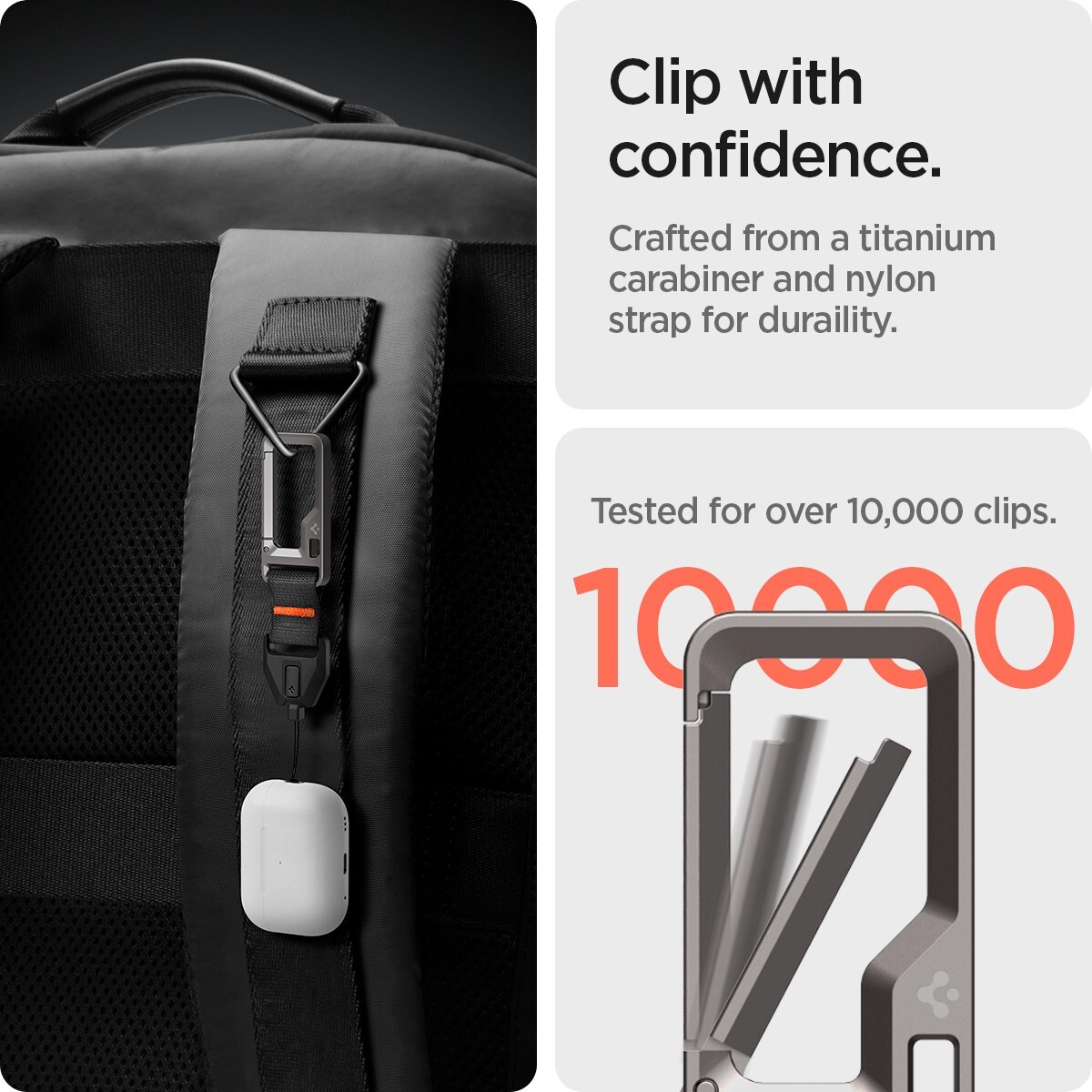 Spigen Lanyard Carabiner for AirPods Pro 2nd Generation | Durable Lanyard Strap