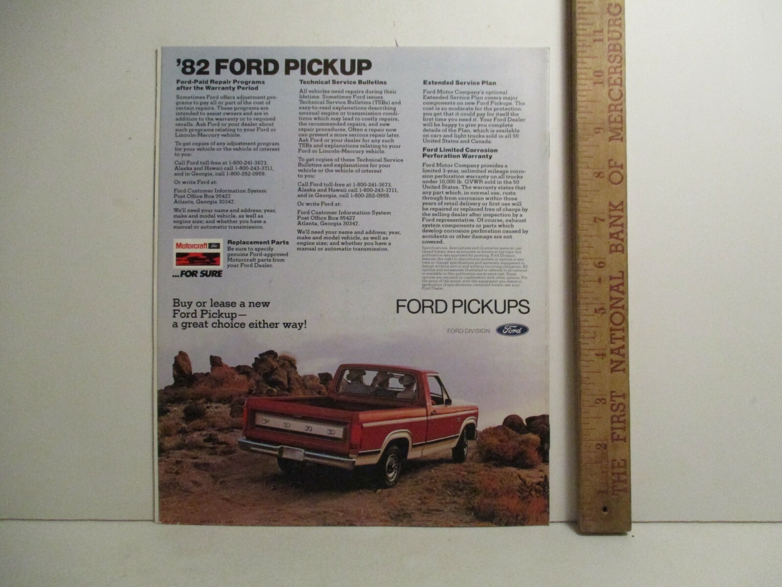 1982 Ford F-Series Pickups Vintage Gas Oil Garage Trucks Dealer Brochure Garage