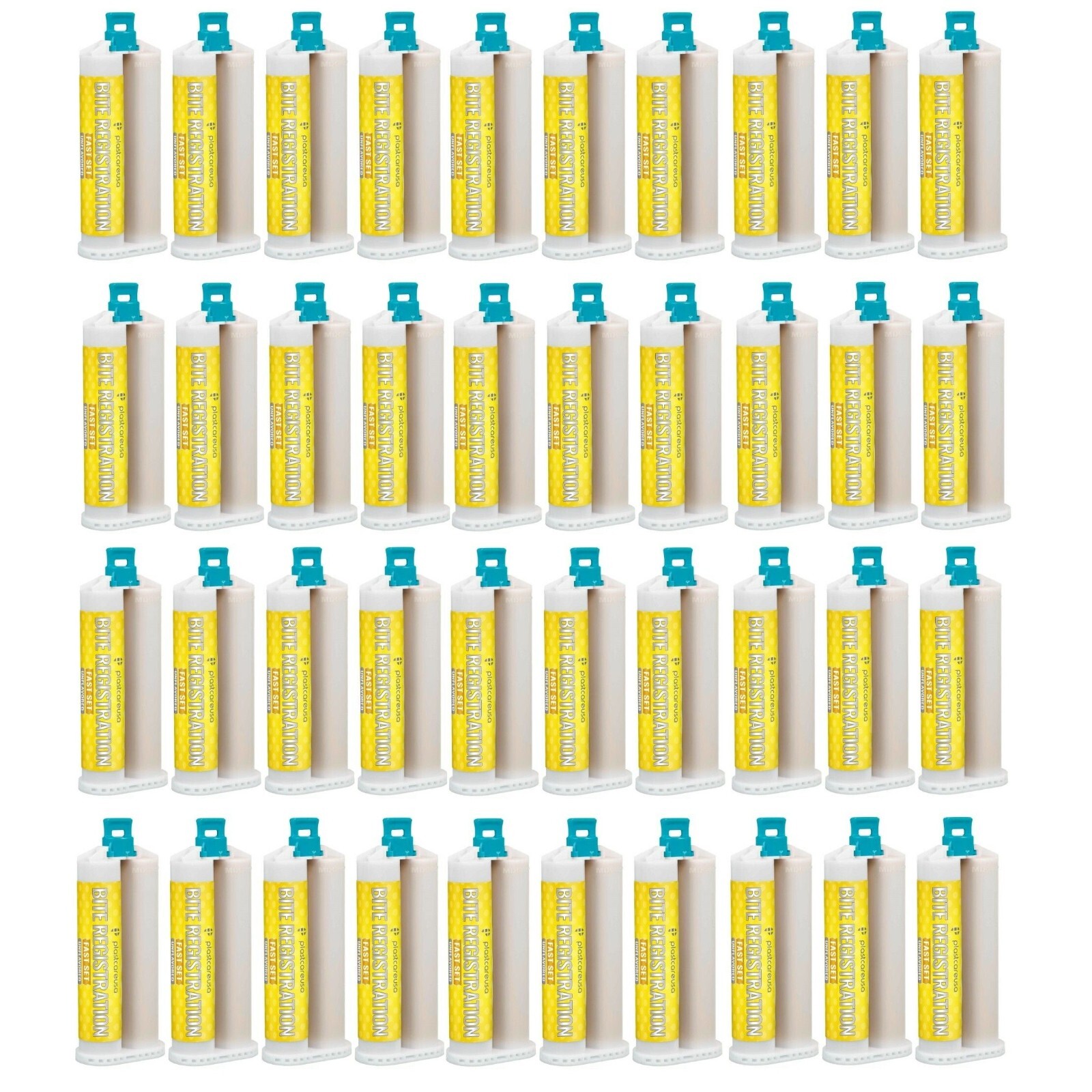 40 Bulk FAST Set Bite Registration Material, Unflavored, 50ml Dental Cartridges