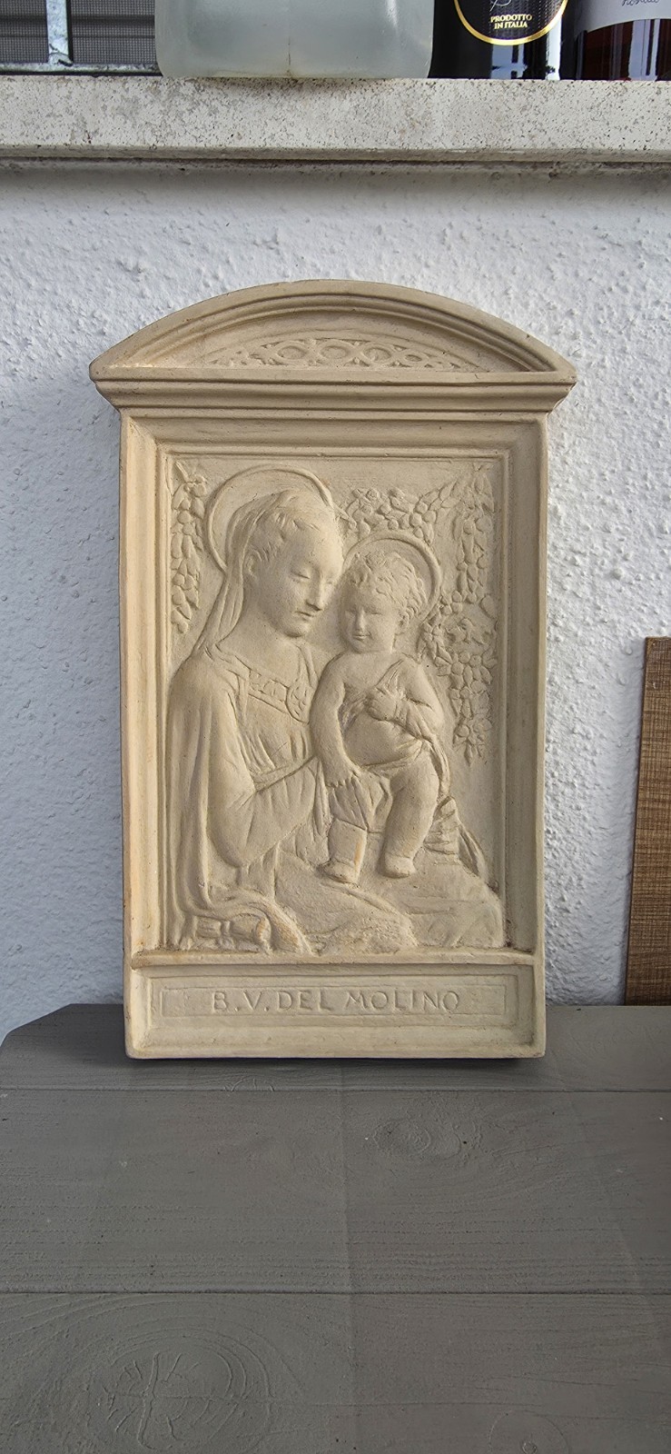 Stucco bas-relief depicting the Madonna and Child painting collection