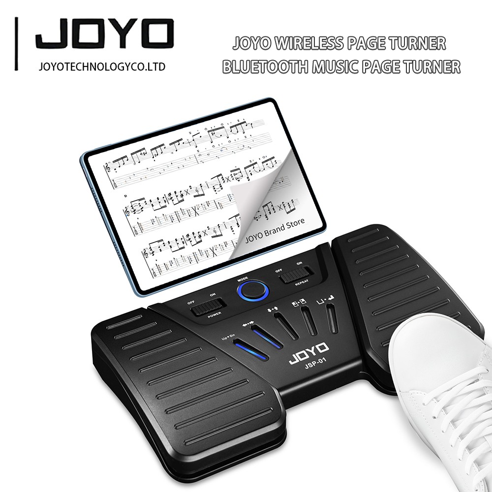JOYO Wireless Page Turner Pedal Rechargeable Bluetooth Foot Pedal iPad Tablet