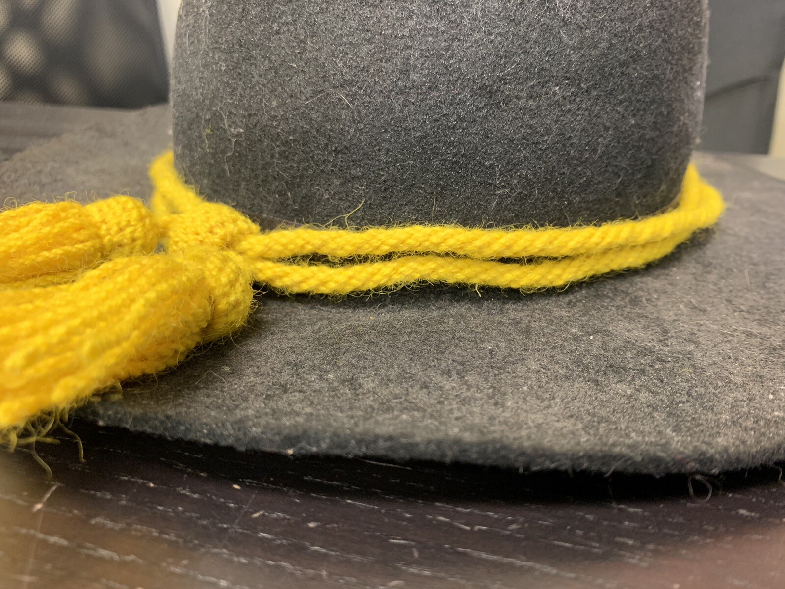 Civil War Union Army Yellow Wool Cavalry Engineers Hat Cord