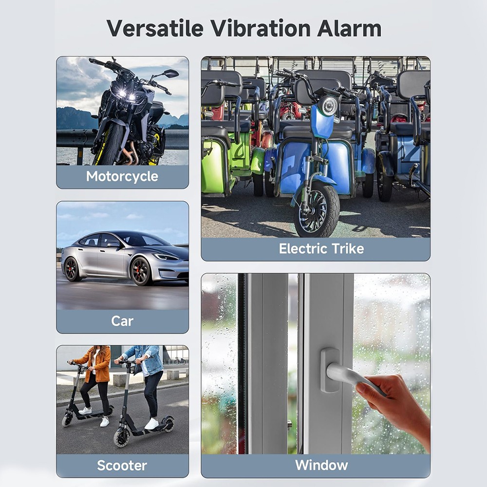 Wireless Bike Alarm with Remote 150dB Anti-Theft Vibration Motorcycle Waterproof