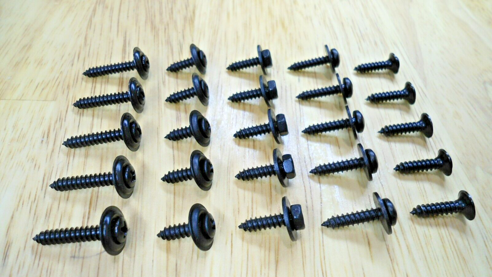 65 NEW BLACK INTERIOR/EXT SCREWS! FITS GM GMC/CHEVY PICKUP C1500 K10 S10 C10 ETC