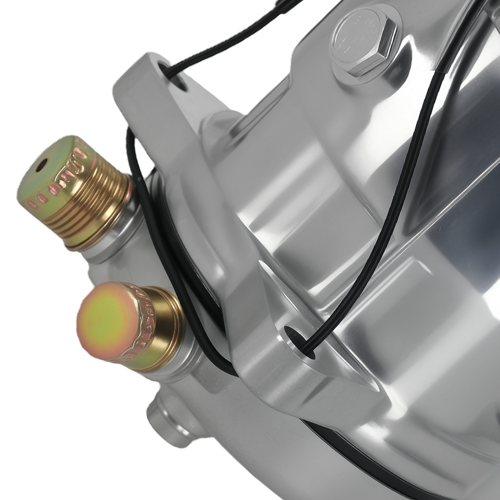 A/C Compressor w/ 2-Groove Pulley For Sanden 508 Style V-Belt 12V Chrome Black