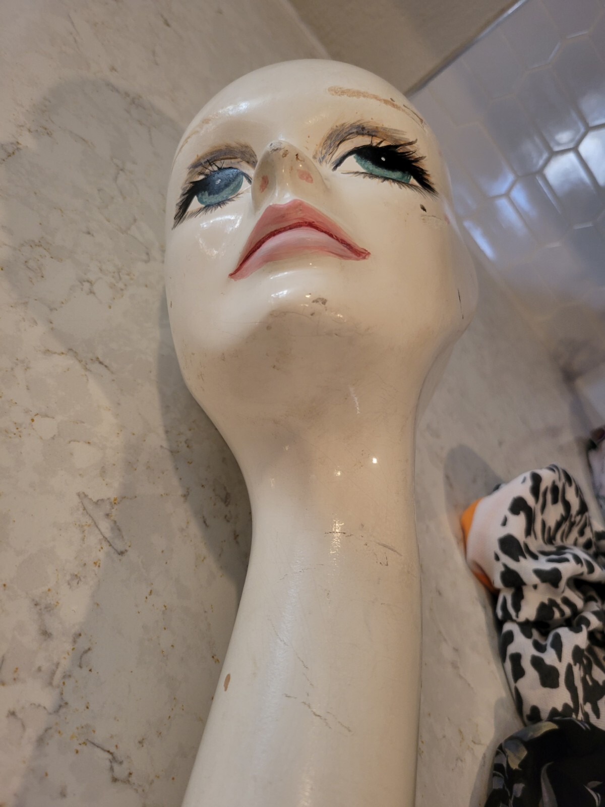 25" 1960’s . Audrey Hepburn Style Mannequin Display