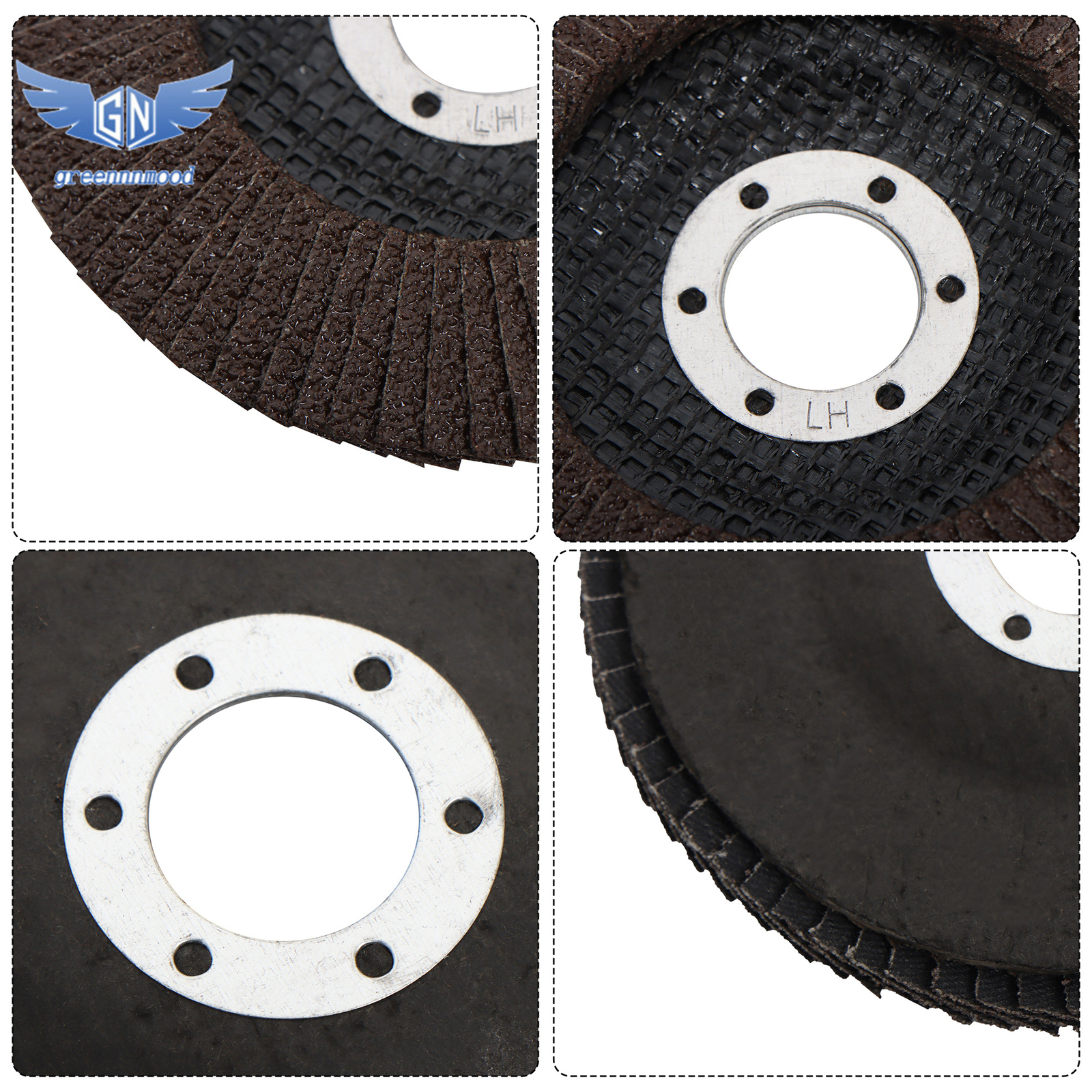 100PCS Premium Zirconia Flap Disc Sanding Grinding 4-1/2" × 7/8" 40 Grit