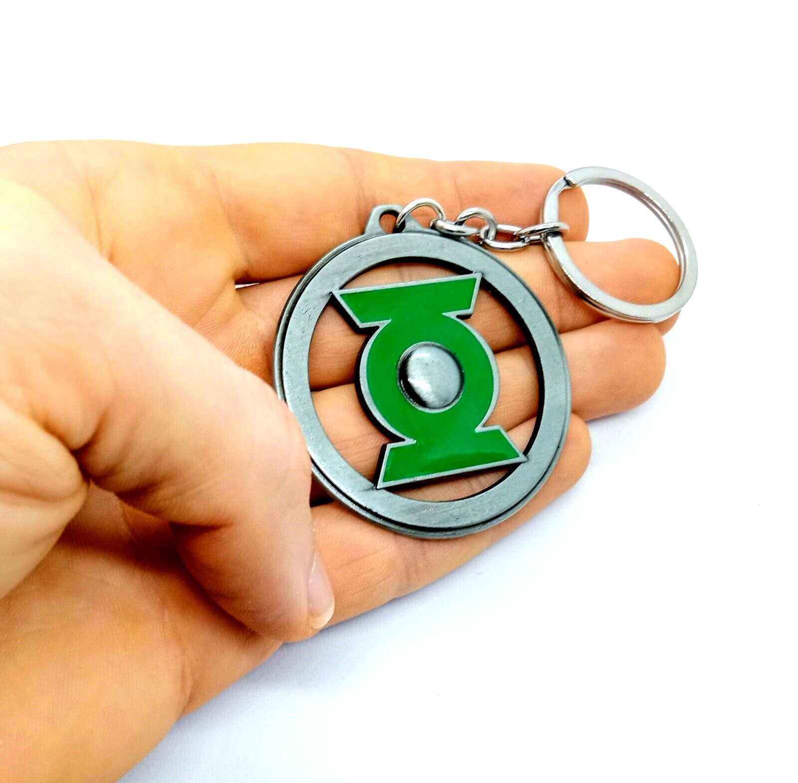GREEN LANTERN KEYCHAIN Superhero Logo DC Comics &Movie Pendant Key Chain/Keyring