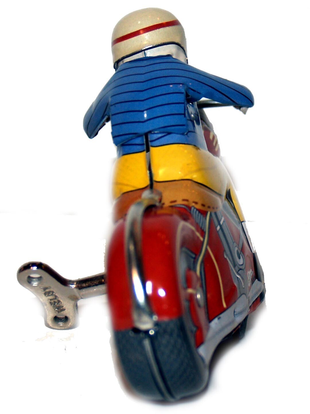 Tin Toy Windup Motorcycle with spinout action NEW!