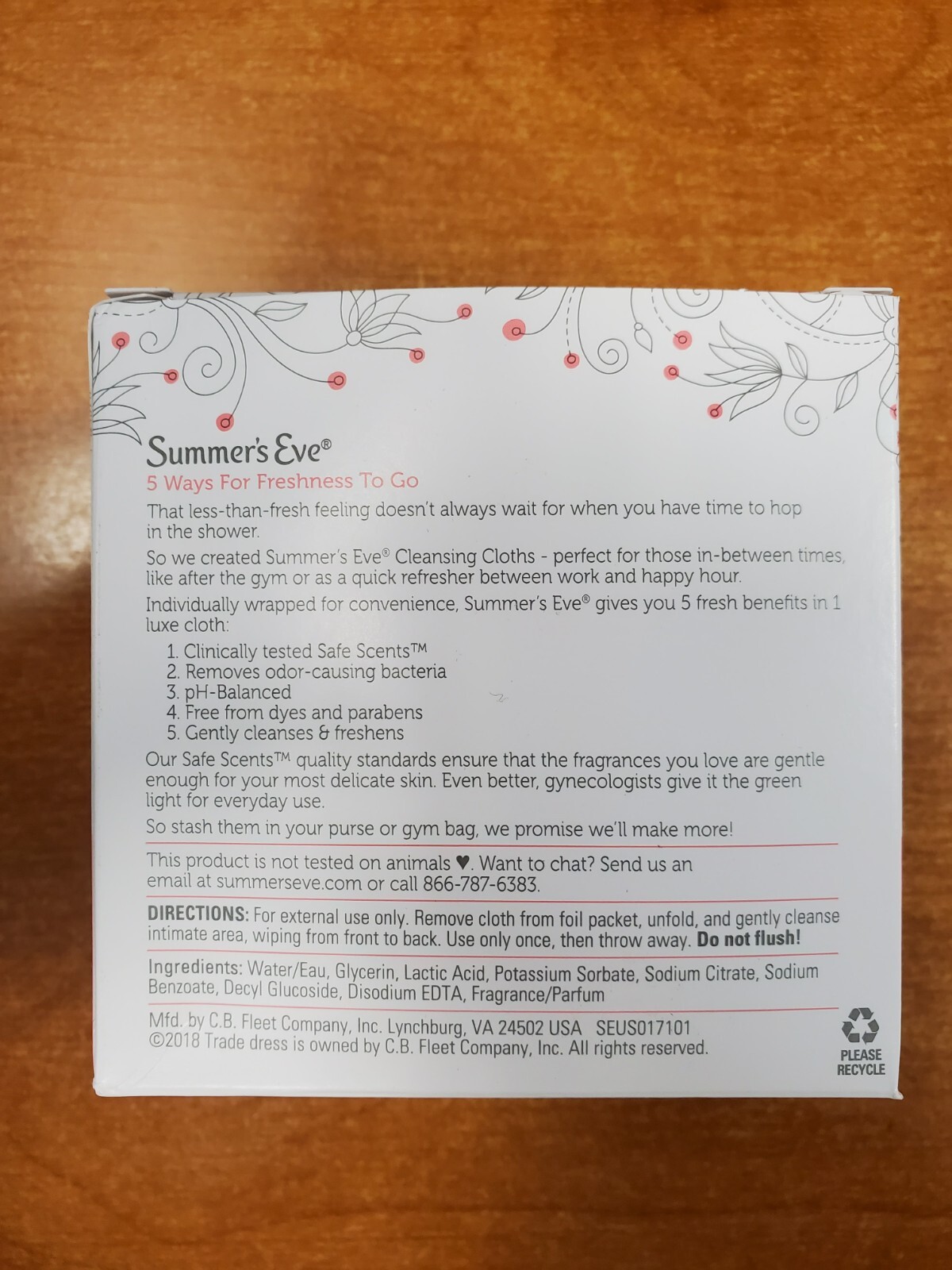 6 Boxes of 16: Summer's Eve Sheer Floral Daily Refreshing Feminine Wipes F