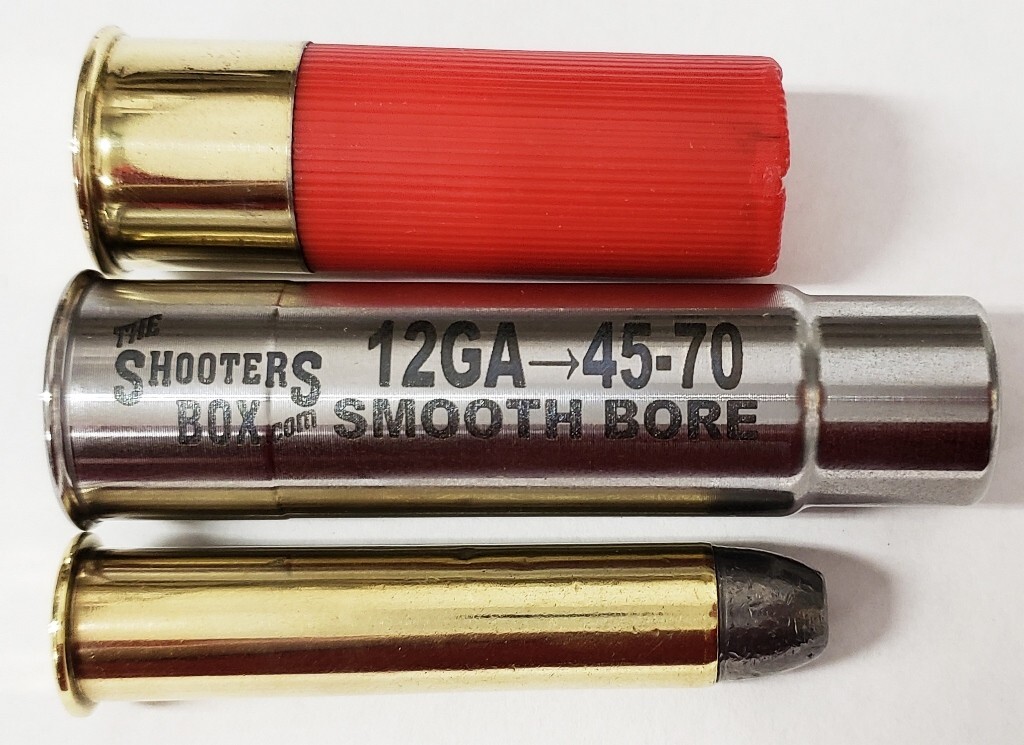 12GA to 45-70 SMOOTH Shotgun Adapter - Chamber Reducer - Stainless - Free Ship!