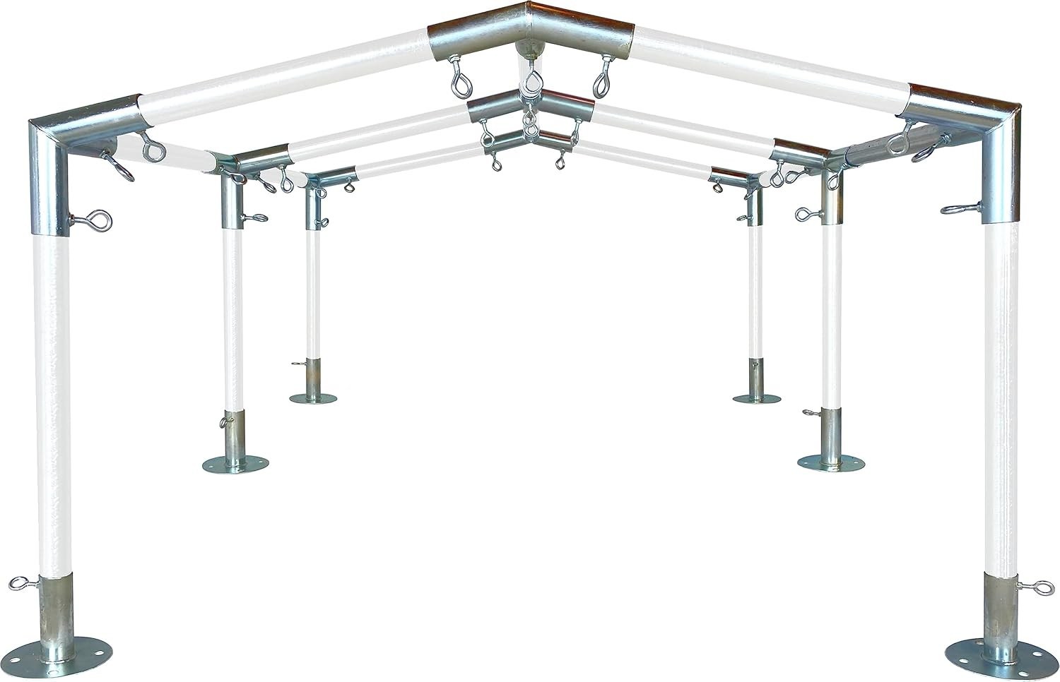 Canopy Fitting-4 Way Low Peak Side Fitting 102°, 16 Gauge Steel (Choose Size)