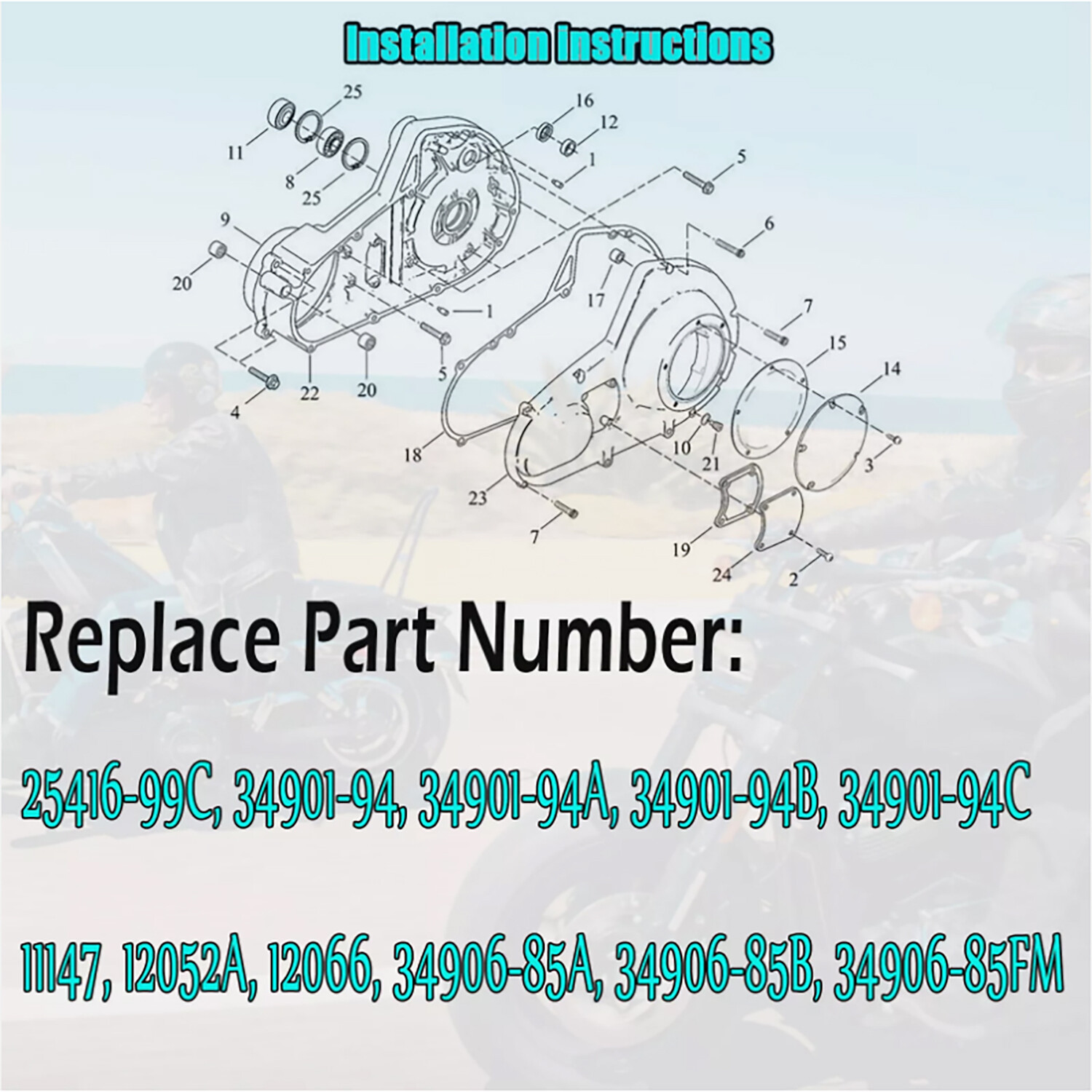 New Clutch Primary Cover Gasket Kit for Harley Electra Glide Road King 1999-2006