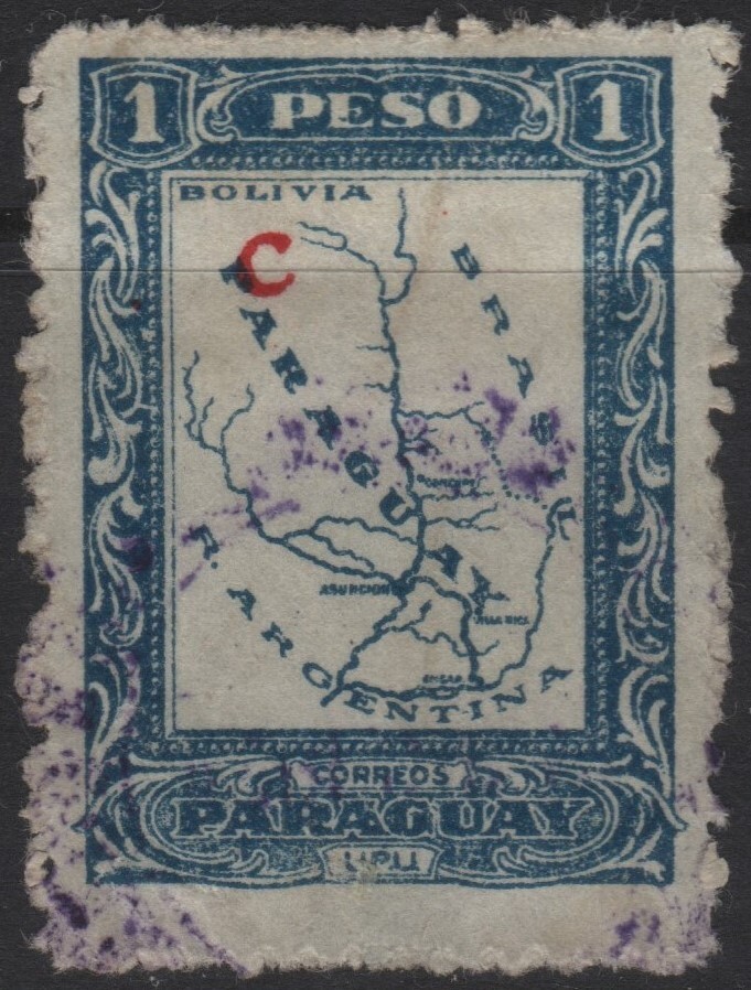 Paraguay Scott L6-L10 Interior Office Issues 1924-1926 VF Overprint Selection.