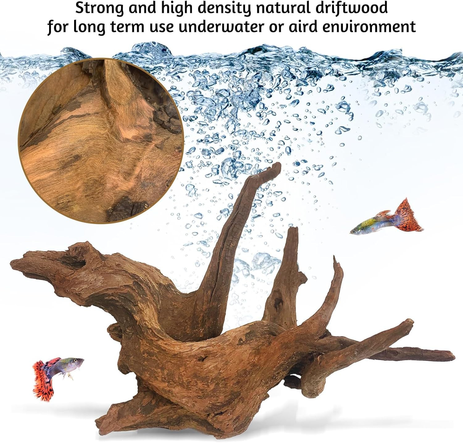 Kathson Natural Driftwood for Aquarium Decor, 3-Piece 9''-15'' Large Driftwood f