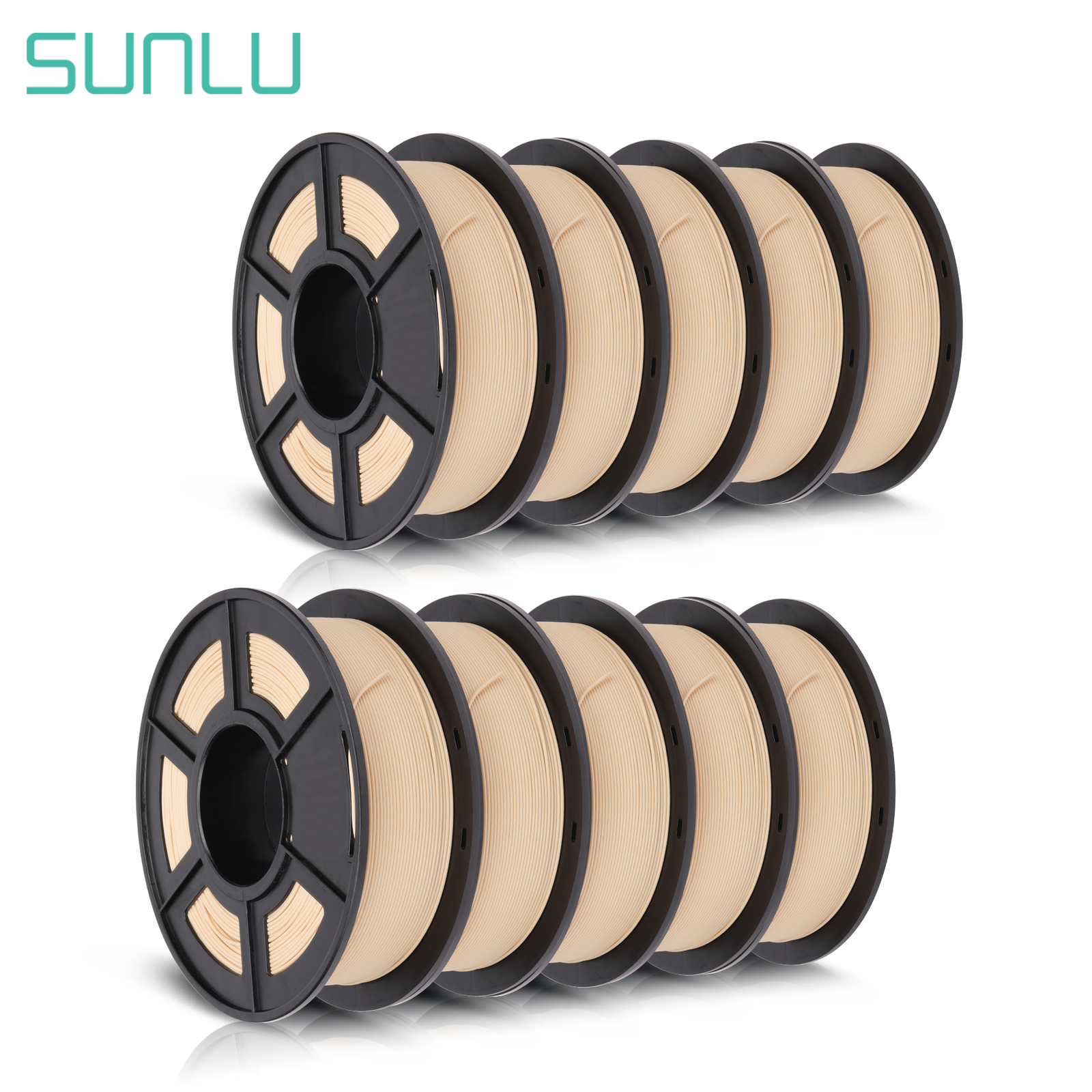 10×1KG SUNLU PLA Matte Meta PLA+ PETG SILK ABS 1KG TPU500G 3D Printer Filament