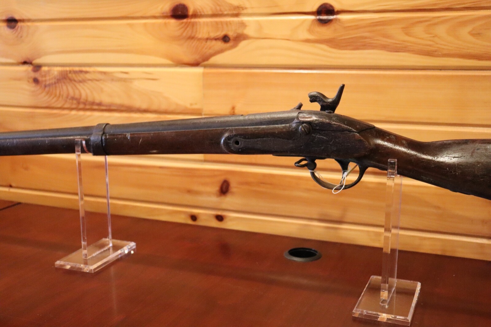 Acrylic Rifle Display Stands Tall 7.5" or Short 5" Acrylic and Made in USA