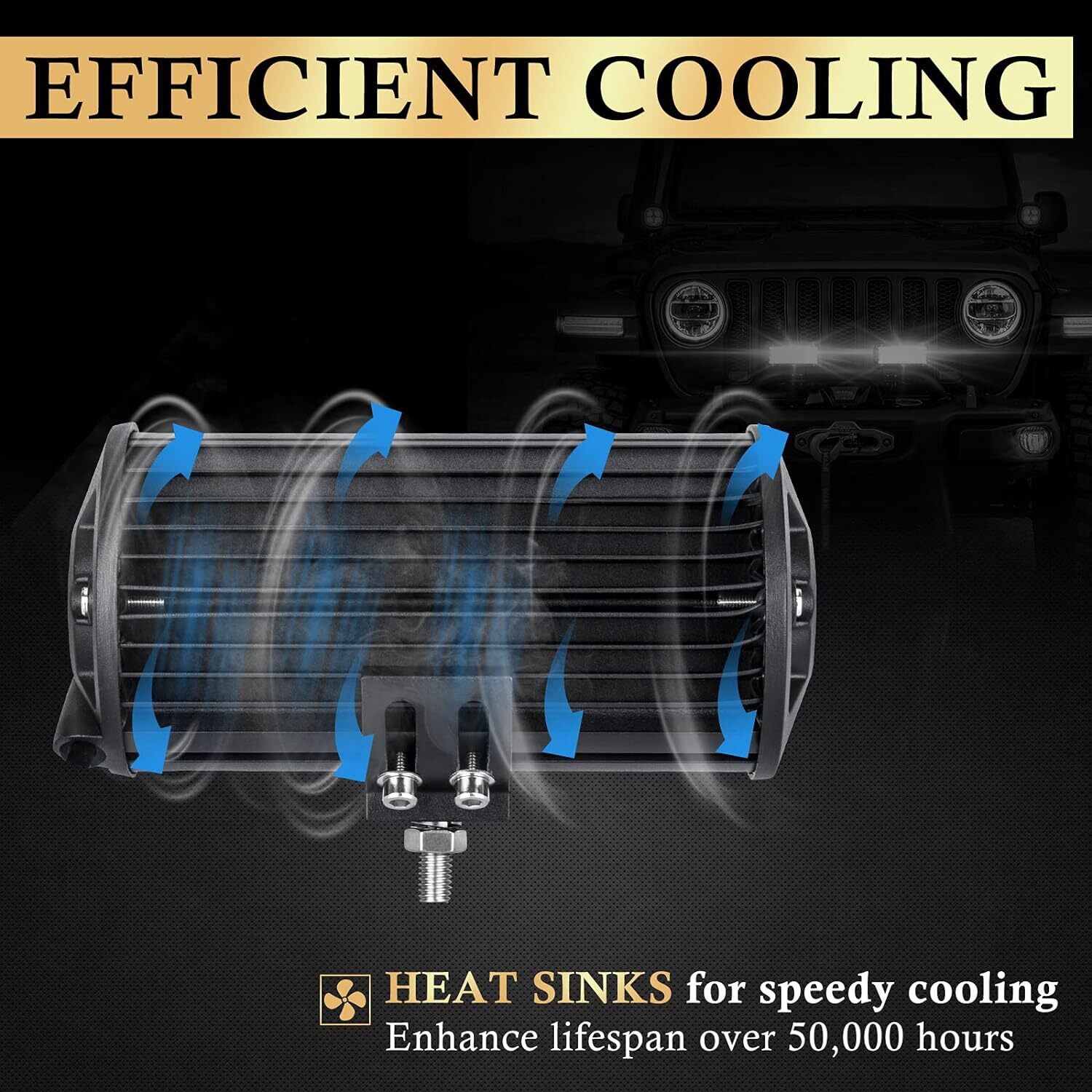 4x 7Inch 20000W LED Work Light Bar Flood Spot Pods Offroad Fog Driving ATV Truck