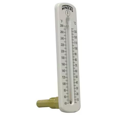 Winters Tsw173lf. Thermometer, Analog, 40-280 Degf, 1/2In Npt
