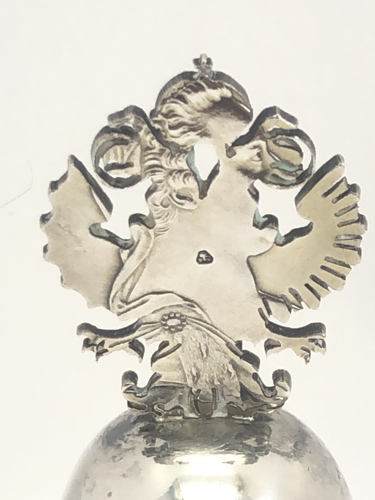 Vintage Austrian 835 Silver Double Headed Eagle Dinner Table Bell 52g