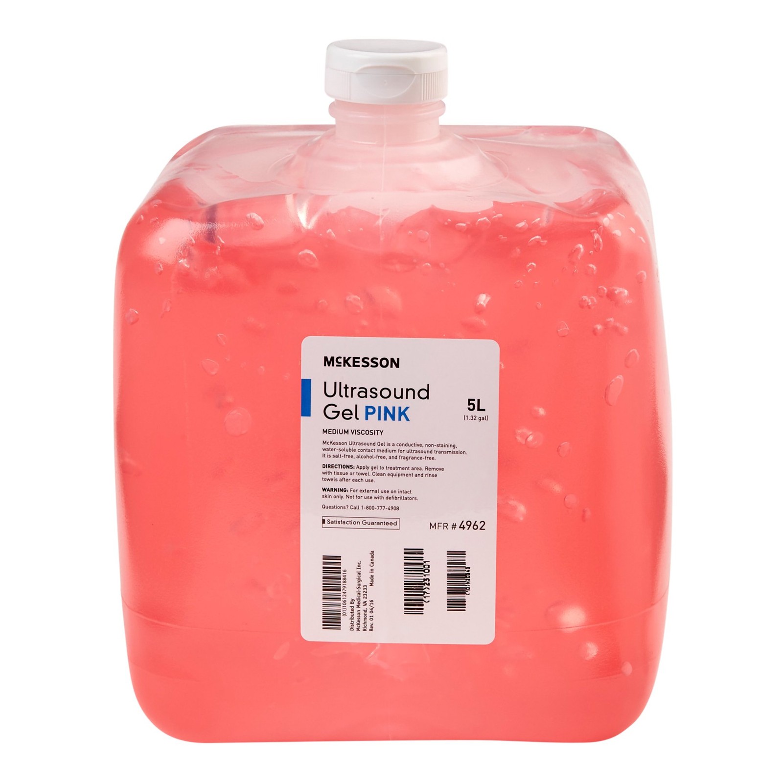McKesson Ultrasound Gel Pink 5 Liter Jug 4962 (1 Each)