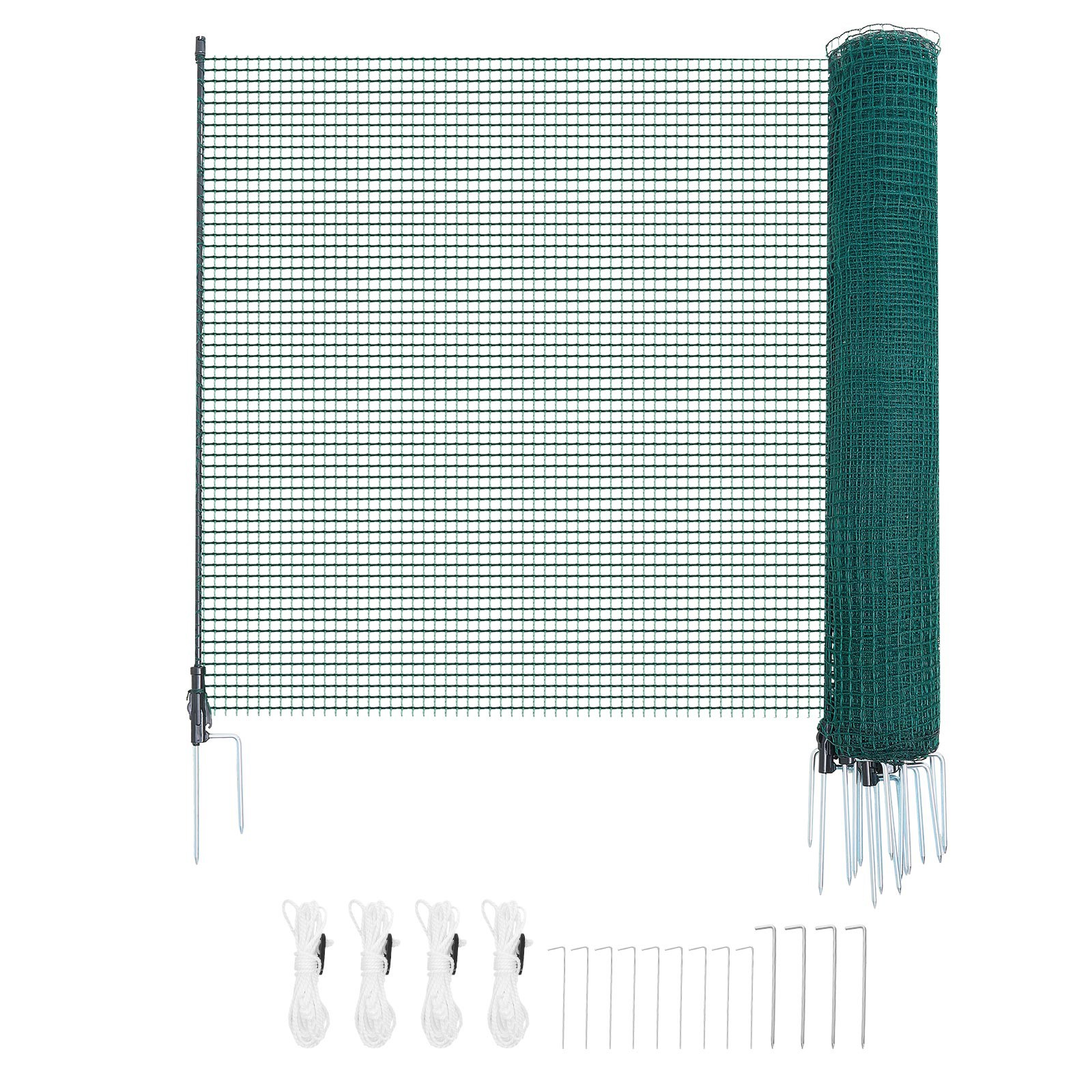 Uimoso Temporary Fence Netting with Posts 3 x 49.2 FT Plastic Safety Mesh Fence