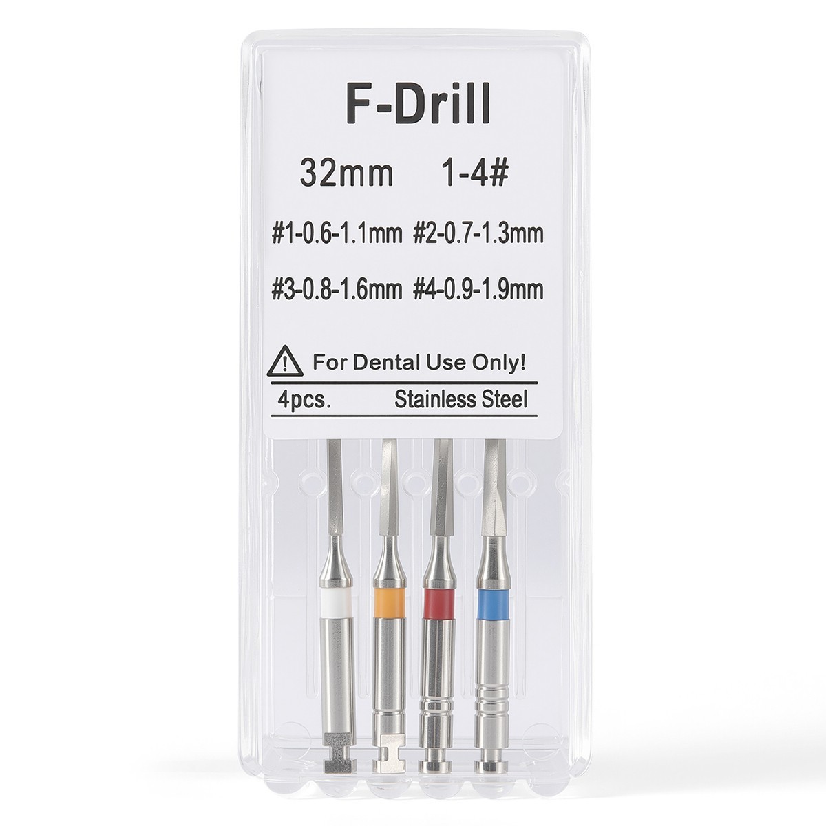 Dental Endodontic F Drill Reamers Fiber Post Drills Reamer 32mm 1-4# AZDENT