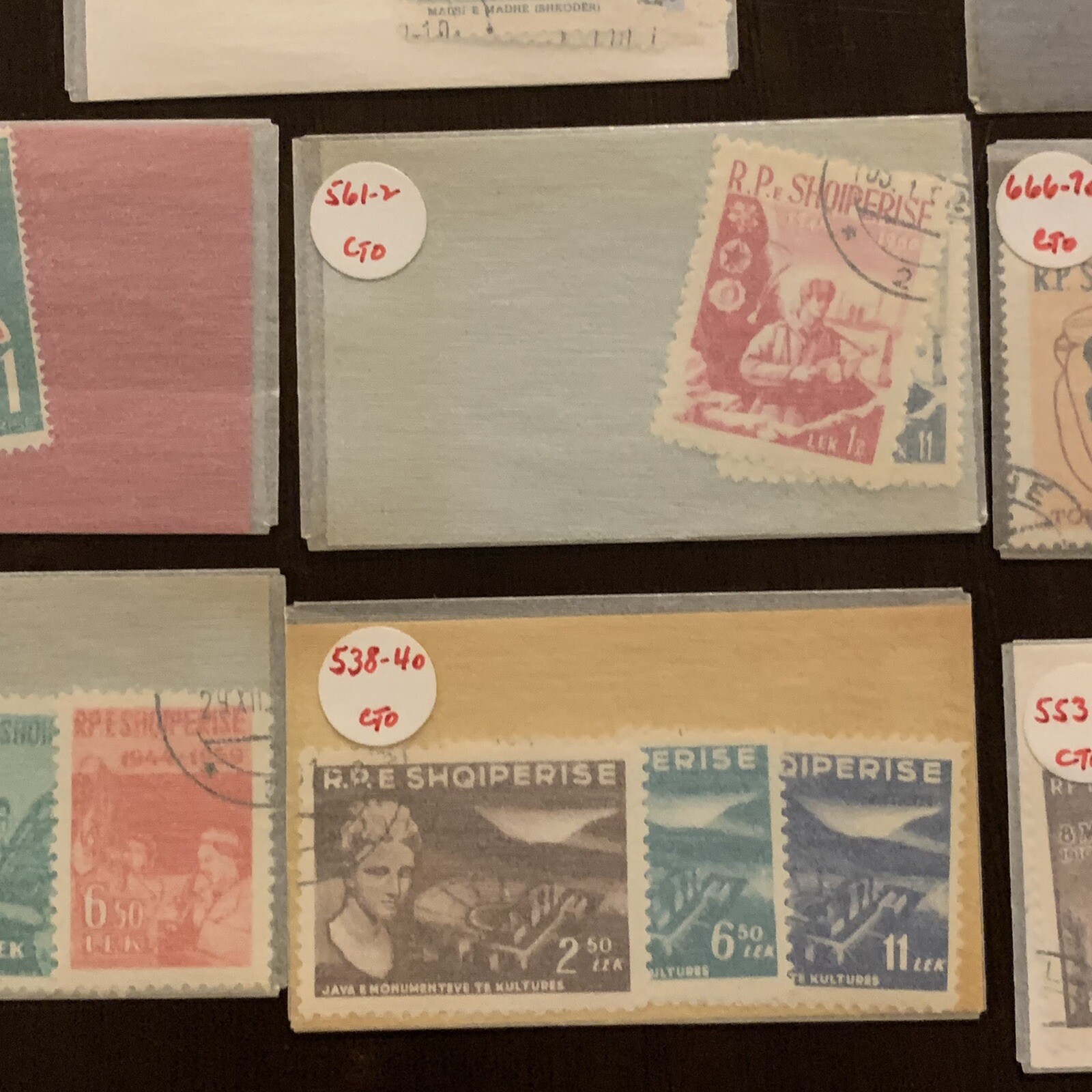 ALBANIA LOT OF STAMPS IN GLASSINES MINT, USED, CTO, SHORT SETS AND MORE