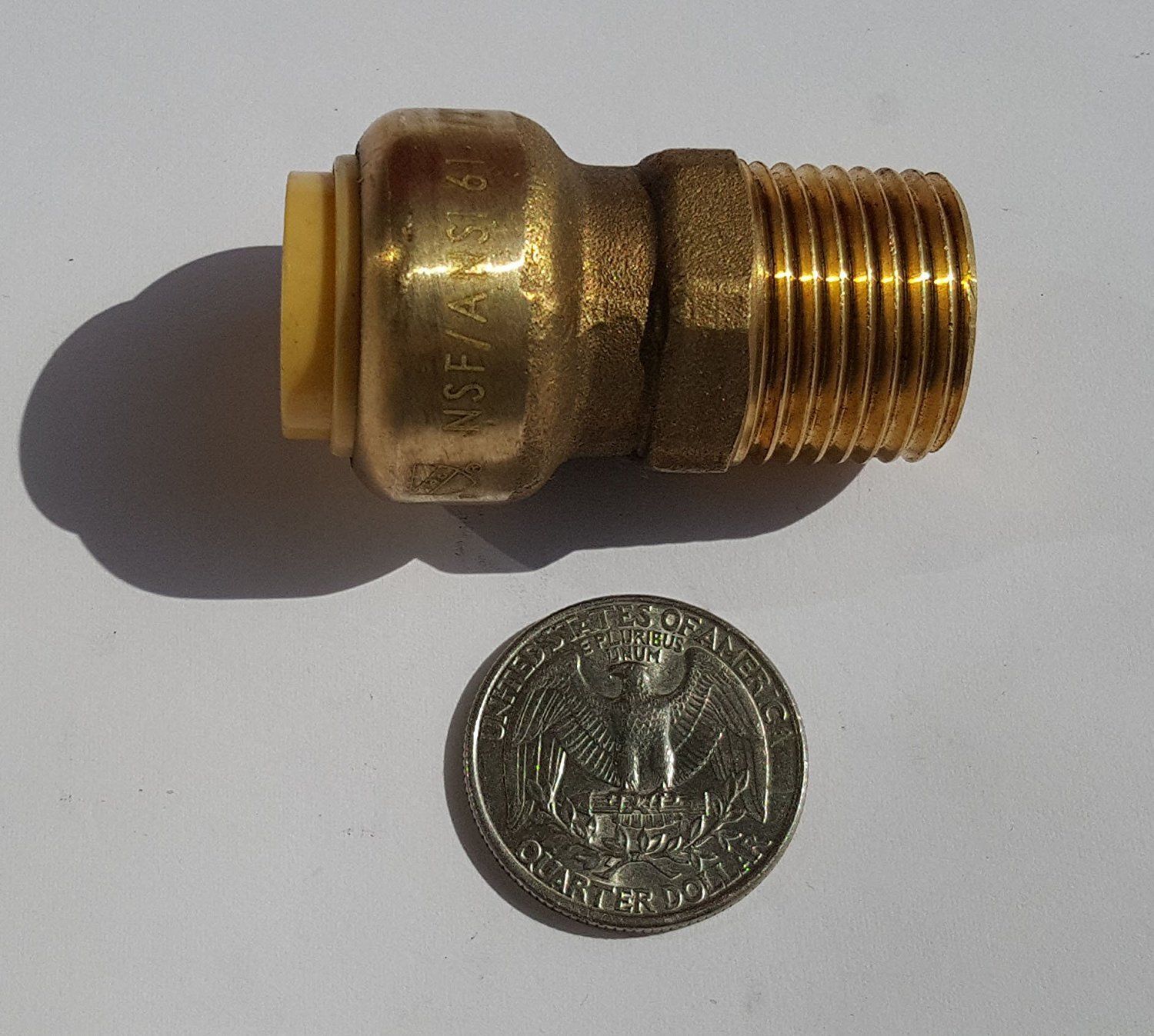 10 PIECES 1/2" PUSH FIT X 1/2" MALE ADAPTERS - LEAD FREE BRASS