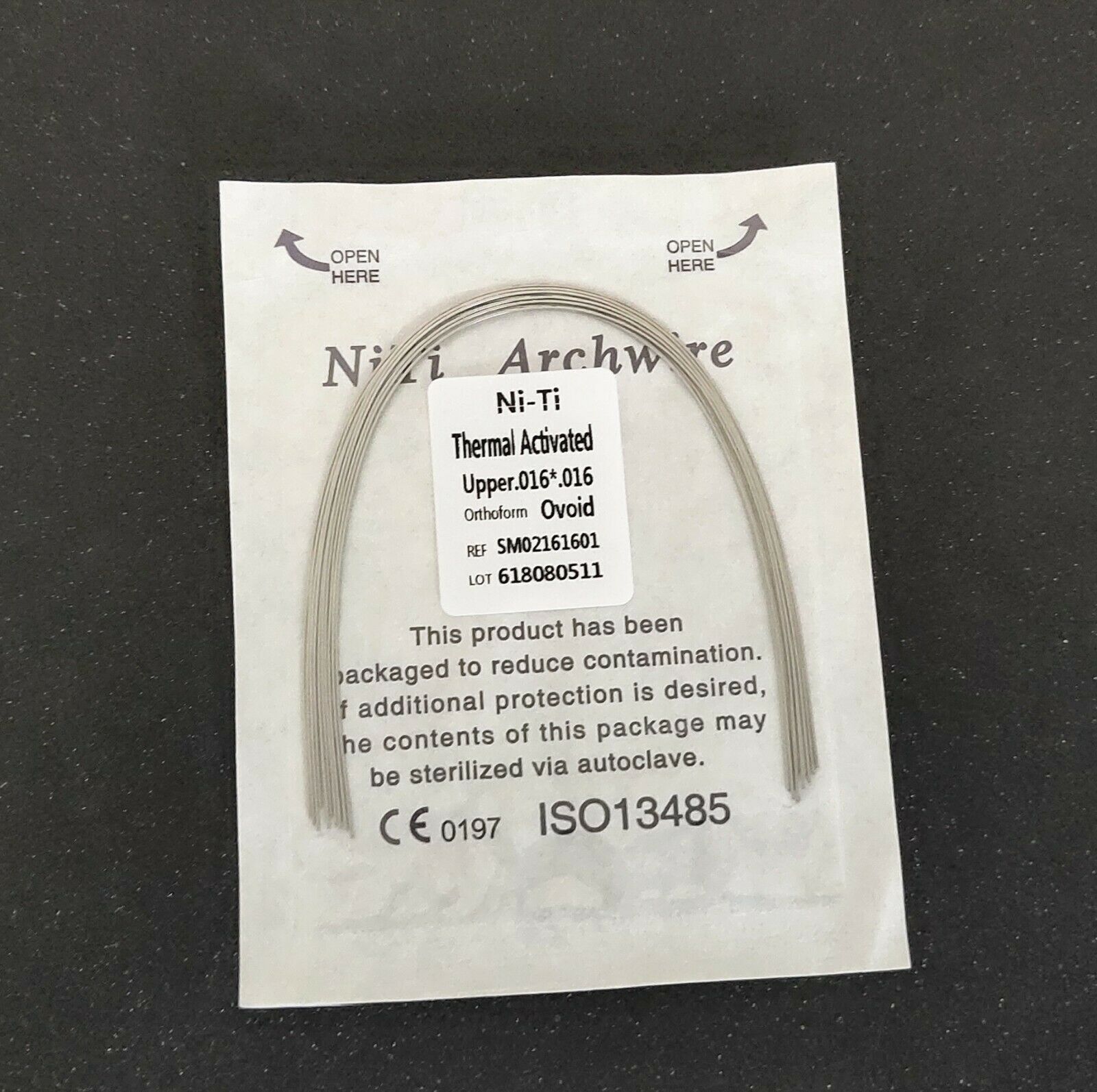 Orthodontic Thermal Activated Arch Wire NiTi Rectangular Ovoid Form 10pcs/Pack