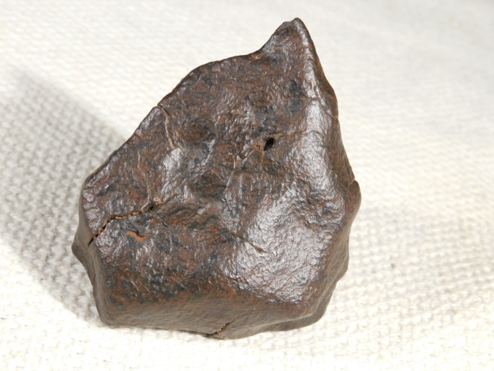 Larger! Stony METEORITE with DARK Fusion Crust and REGMAGLYPTS Libya 251gr