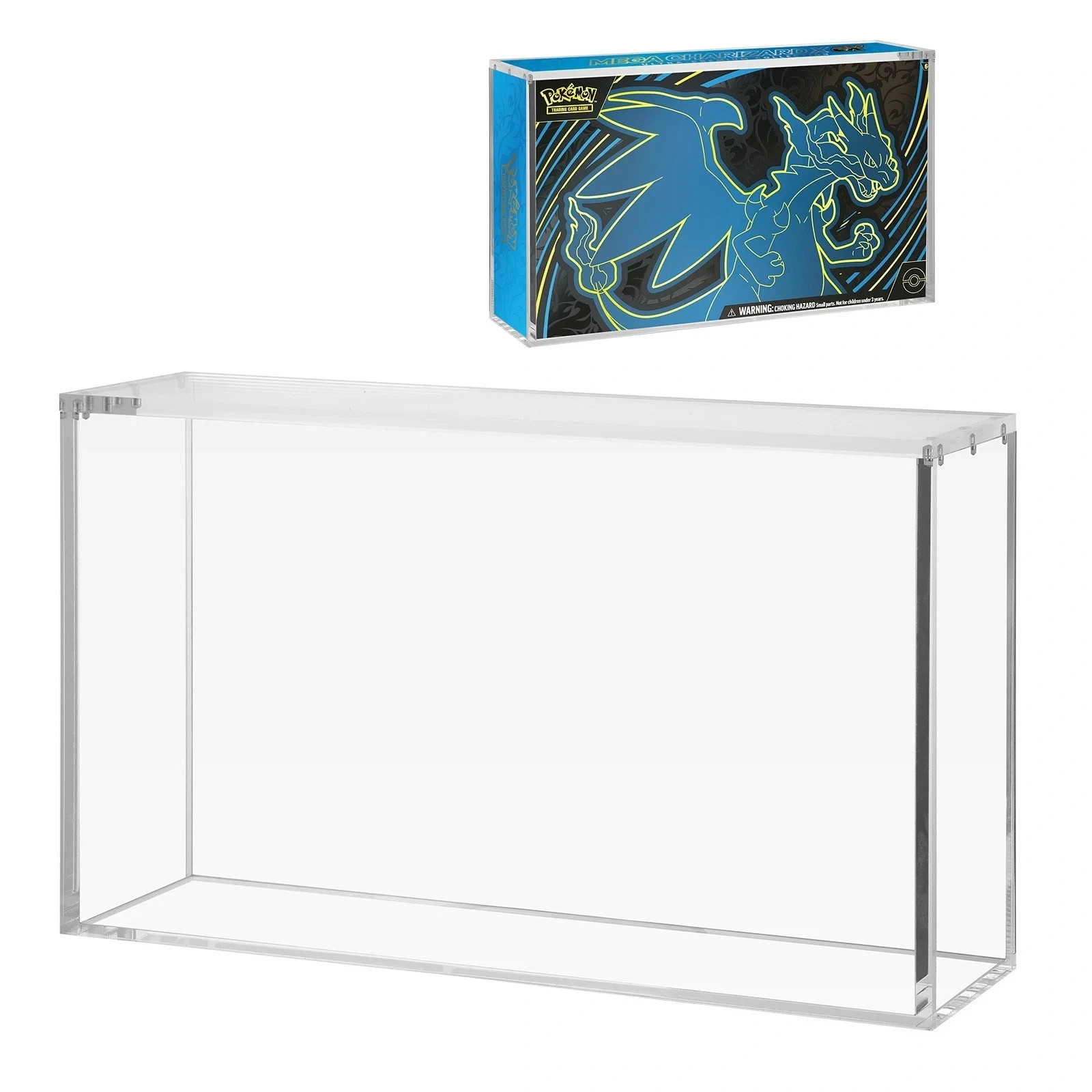 6mm Magnetic Acrylic Case for Pokemon UPC Mega Charizard Display Protector