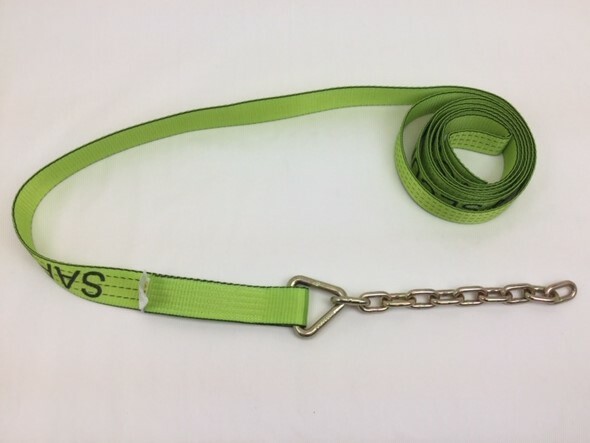 8 pt Kit 14 Hi-VIZ TECNIC Webbing Rollback / Flatbed Car Tie-Down w/ Chain Tails