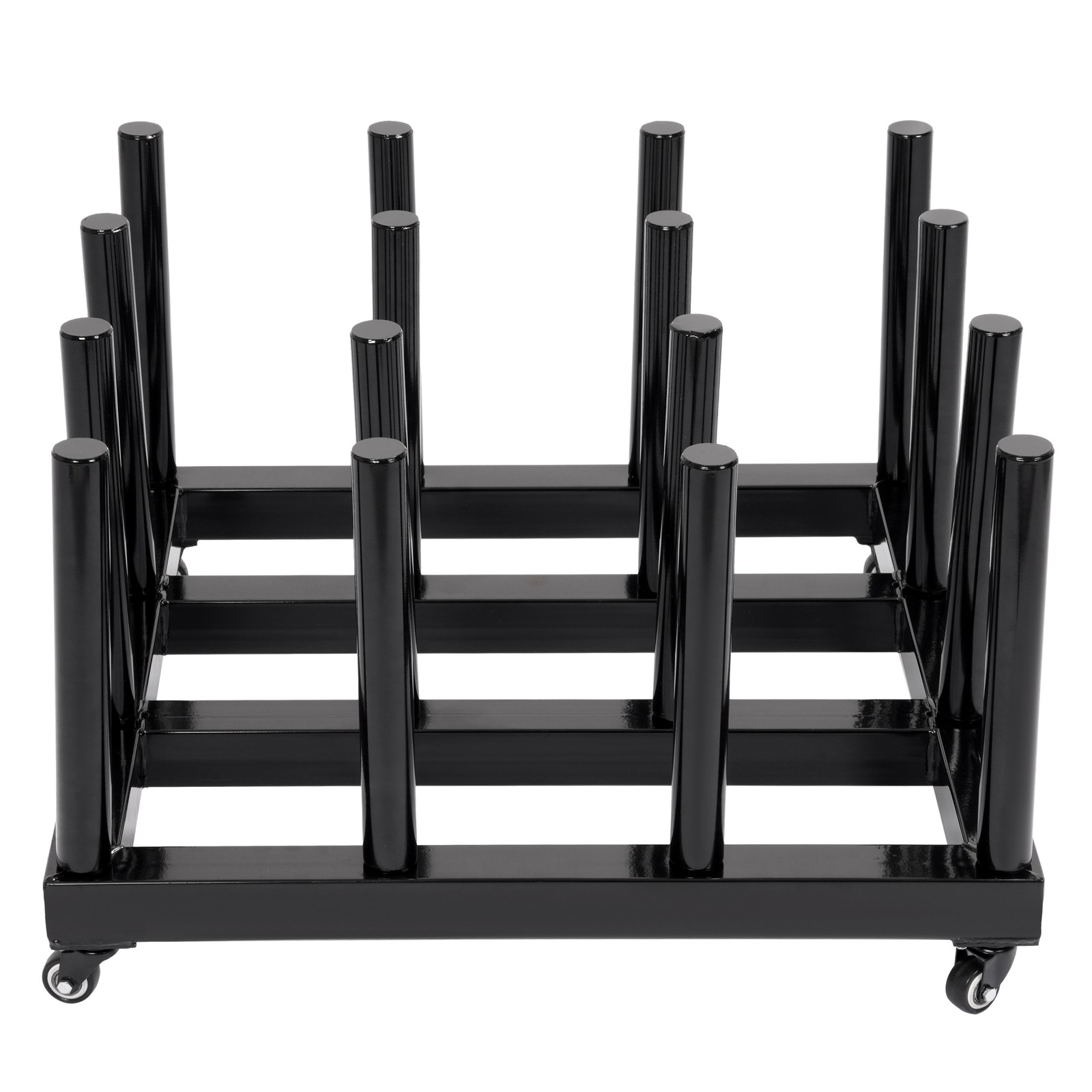 1200LBS Vinyl Cart Mobile Media Rack w/ Casters 16 Rolls Digital Media Storage