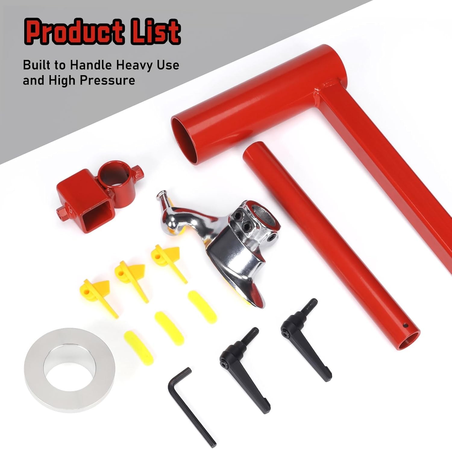 Upgrade Manual Tire Changer Steel Duck Head Mount Kit with Centering Cone RED
