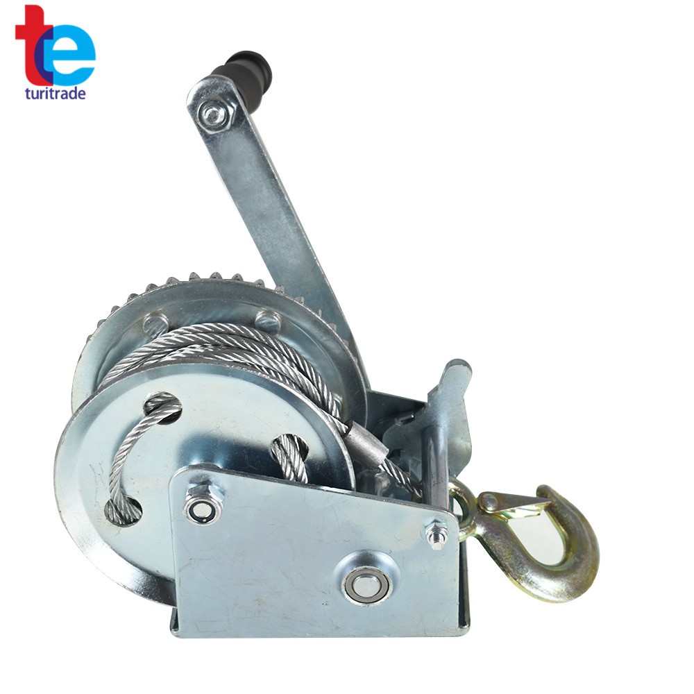 Manual Winches 1600lbs Boat Winch Hand Crank Winch With 10m (32ft) Cable