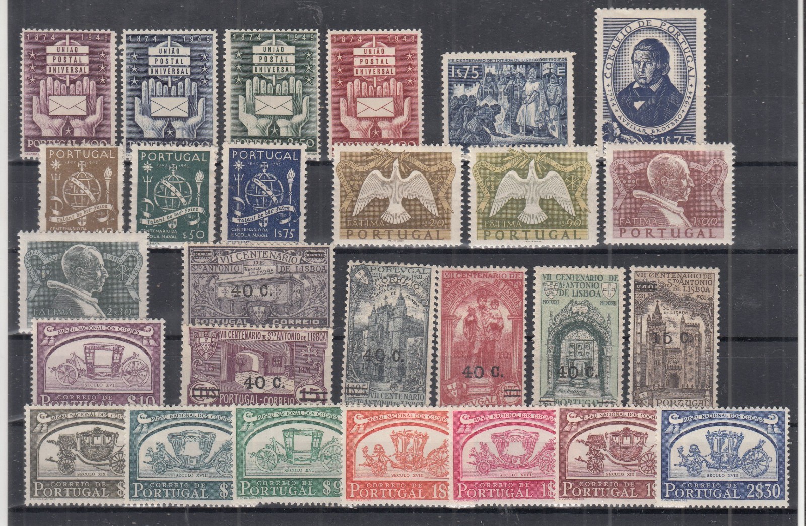 TA26793/ PORTUGAL – 1933 / 1952 AMAZING MINT SELECTION – VERY HIGH CV